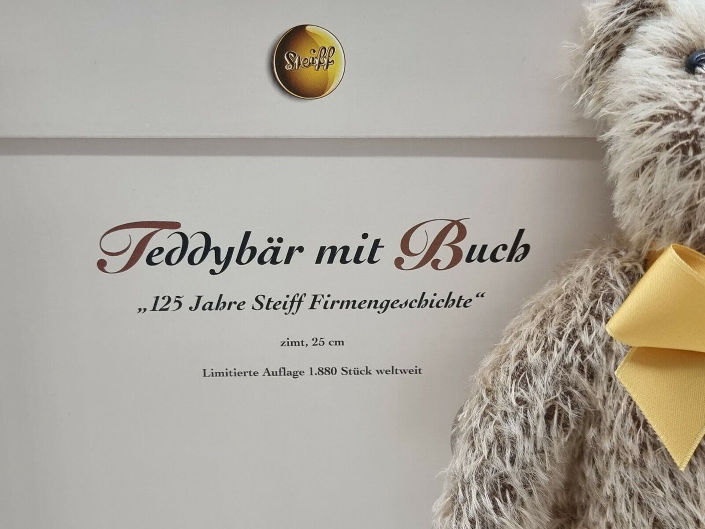 Steiff Teddybär mit Buch 038860 EAN 038853 limitiert Zertifikat OVP Mohair