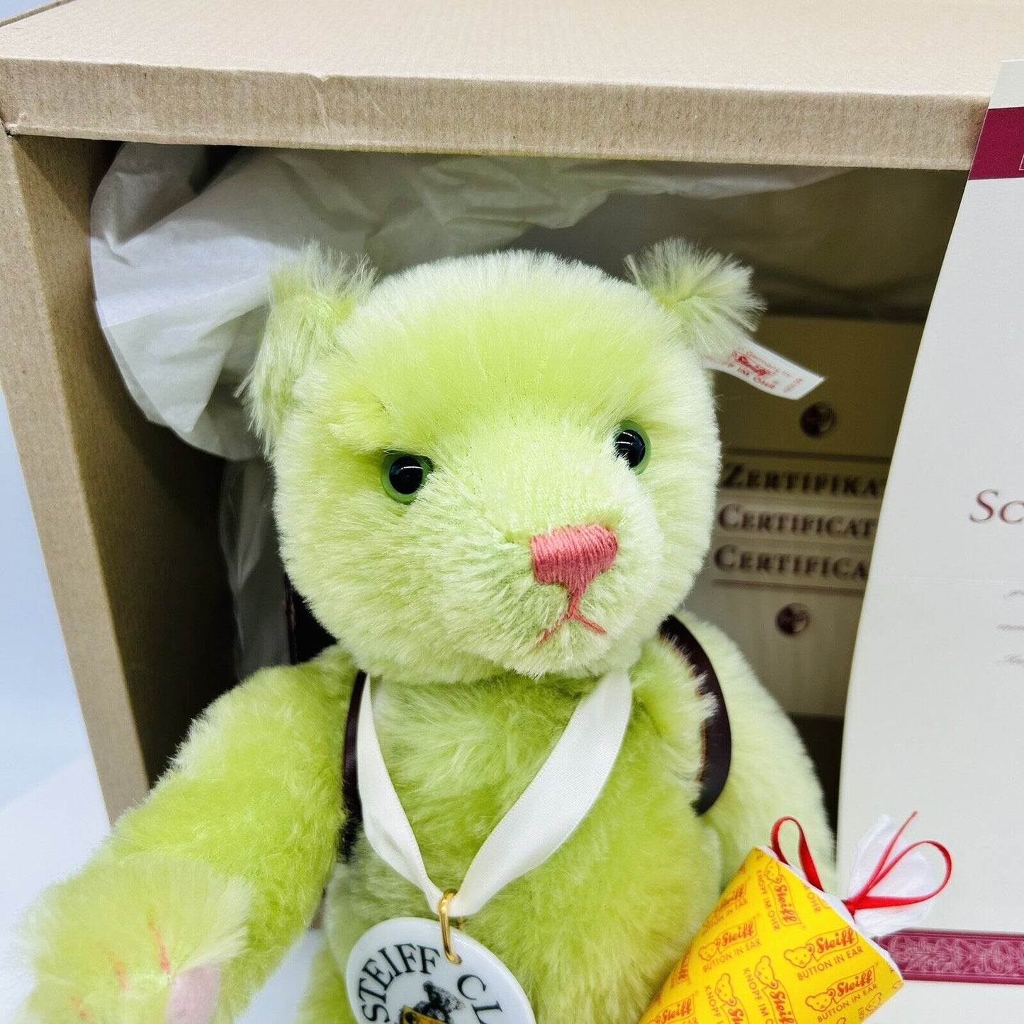 Steiff 420139 Teddybär Schulanfänger limitiert aus 1998 30 cm Mohair
