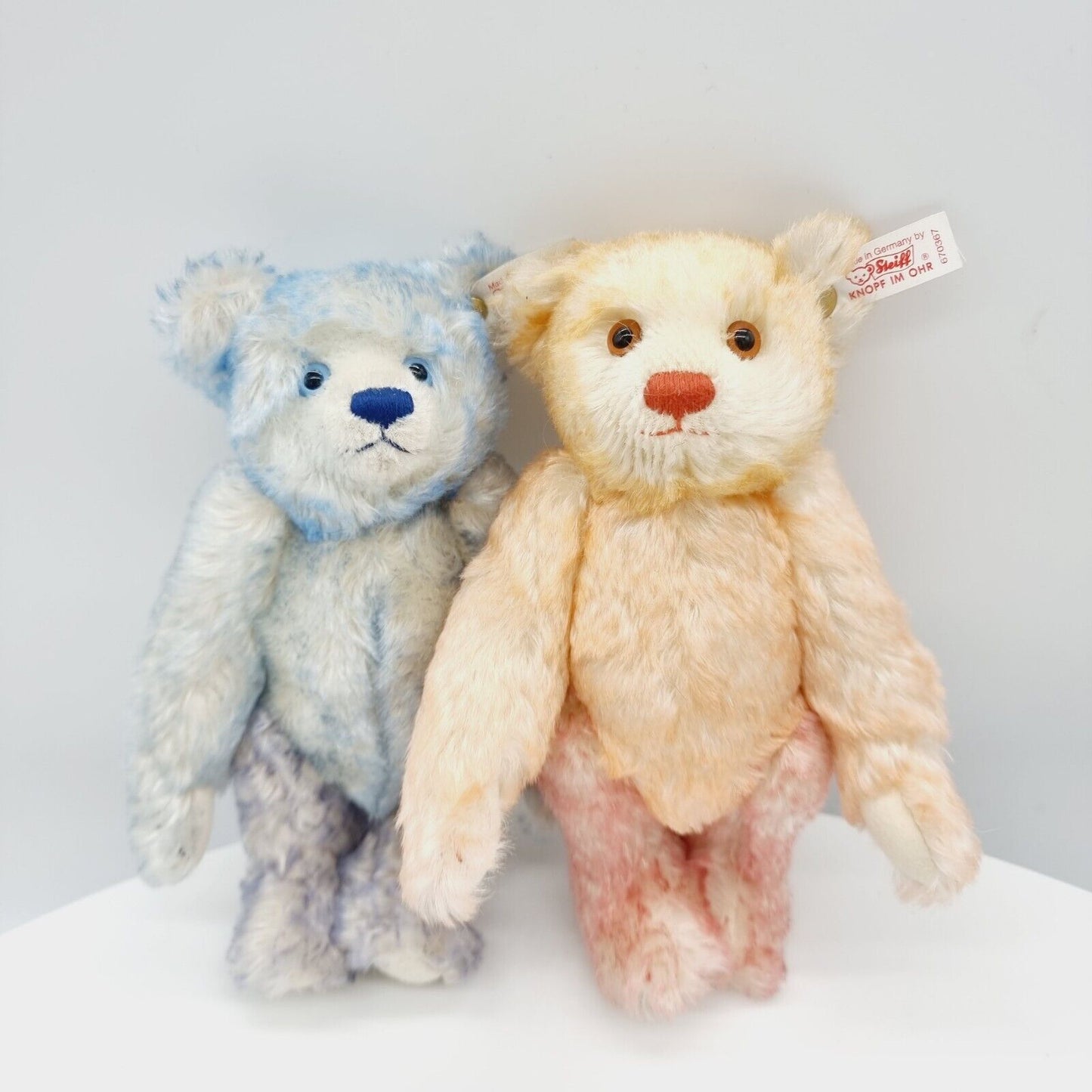 Steiff 670367 Teddybären Set Hello 2000 Good-Bye 1999 Mohair 22 cm