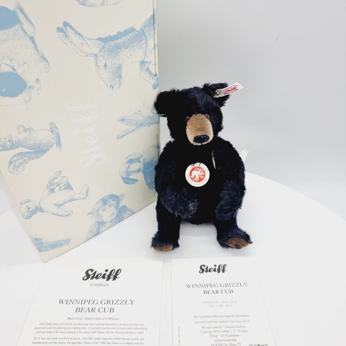 Steiff 036637 Winnipeg Grizzly Bärenjunges 23 cm limitiert auf 1500 Stück