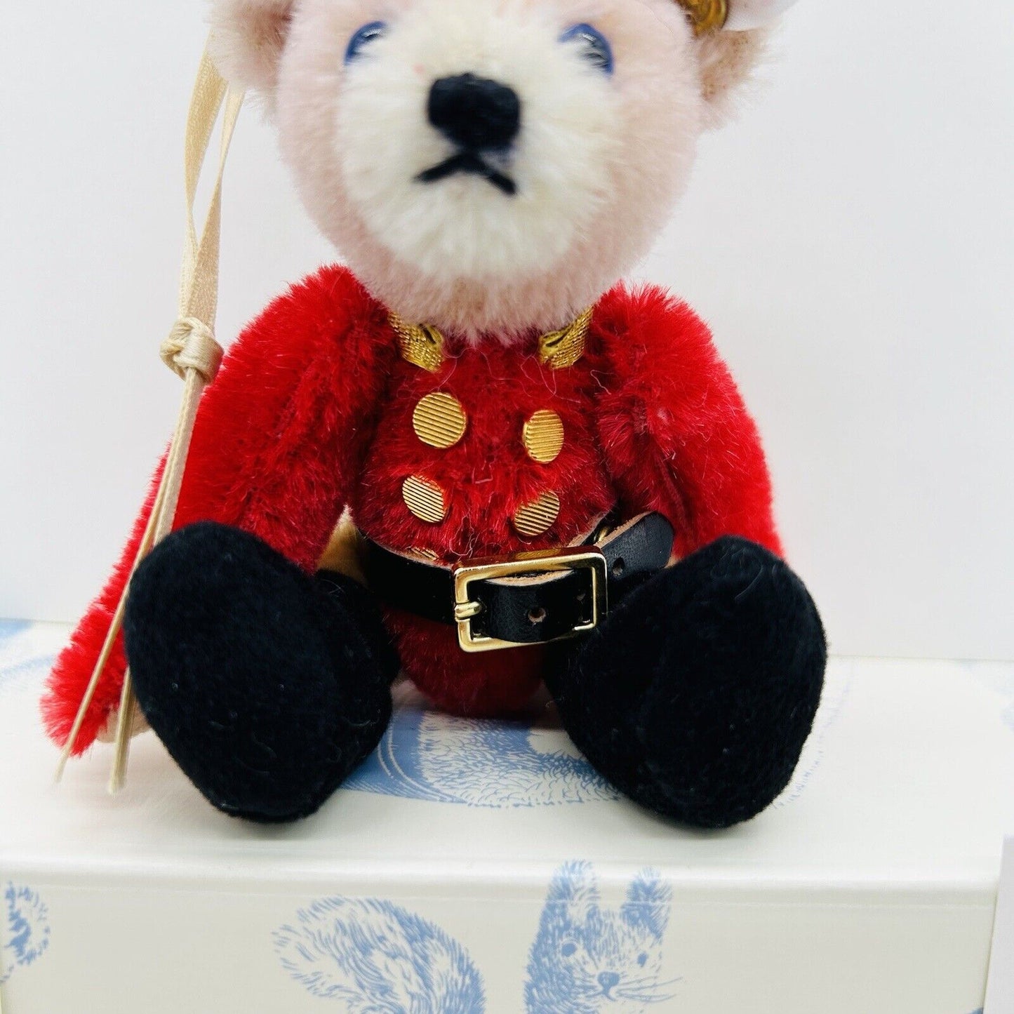 Steiff 034244 Ornament Teddybär Nussknacker limitiert 1500 aus 2014 12 cm Mohair