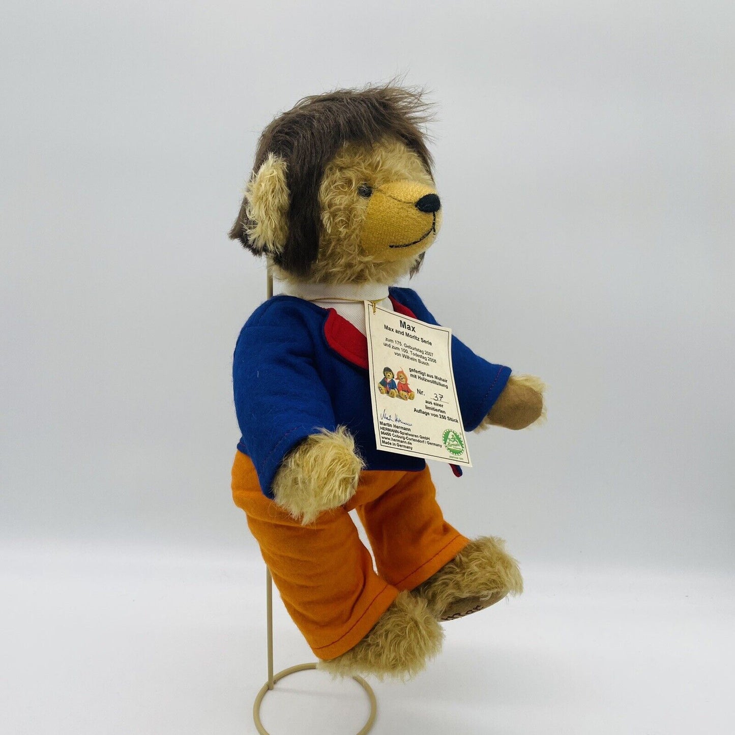 Hermann Coburg Max aus Max und Moritz limitiert 250 Mohair