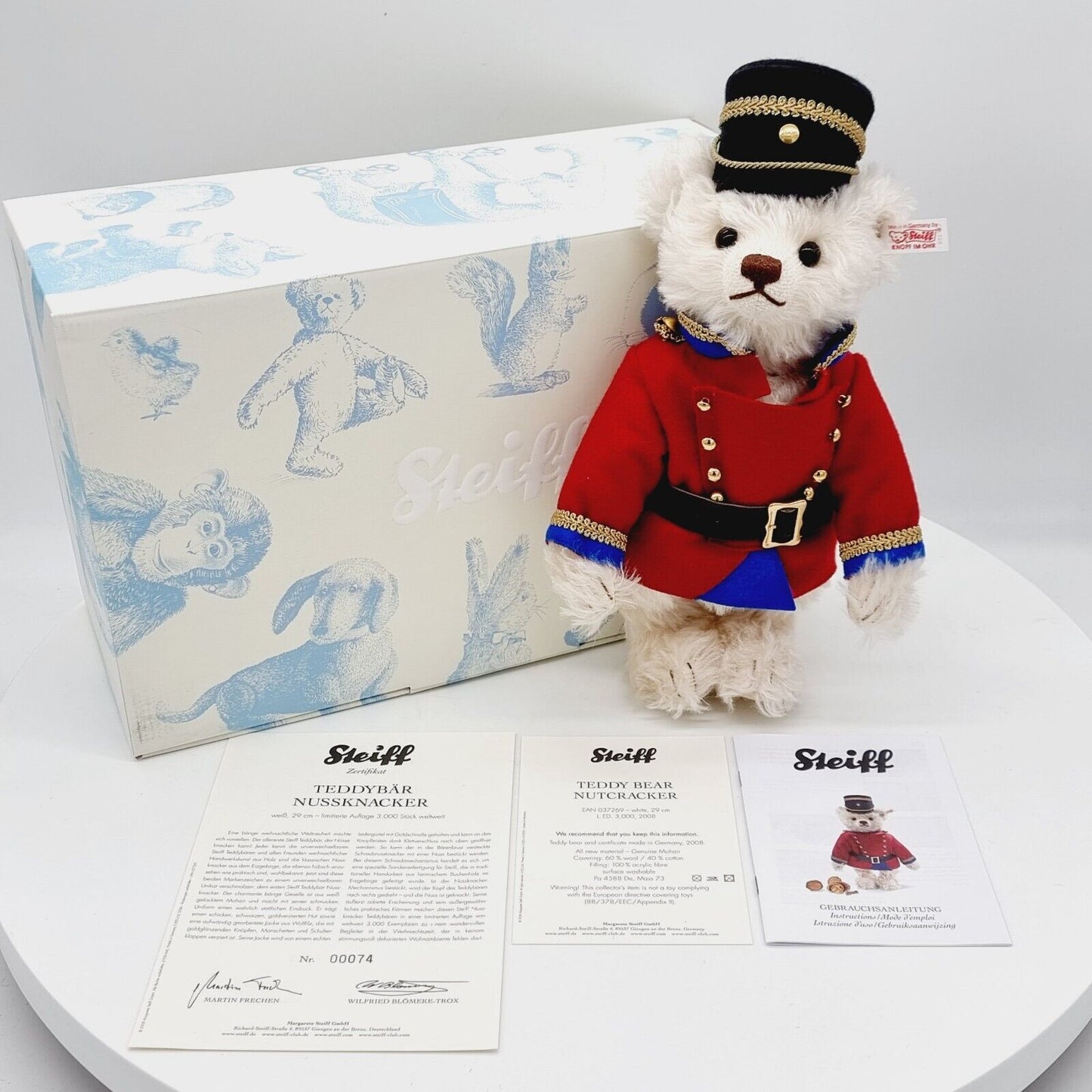 Nr. 74! Steiff 037269 Teddybär Nussknacker limitiert 3000 aus 2008