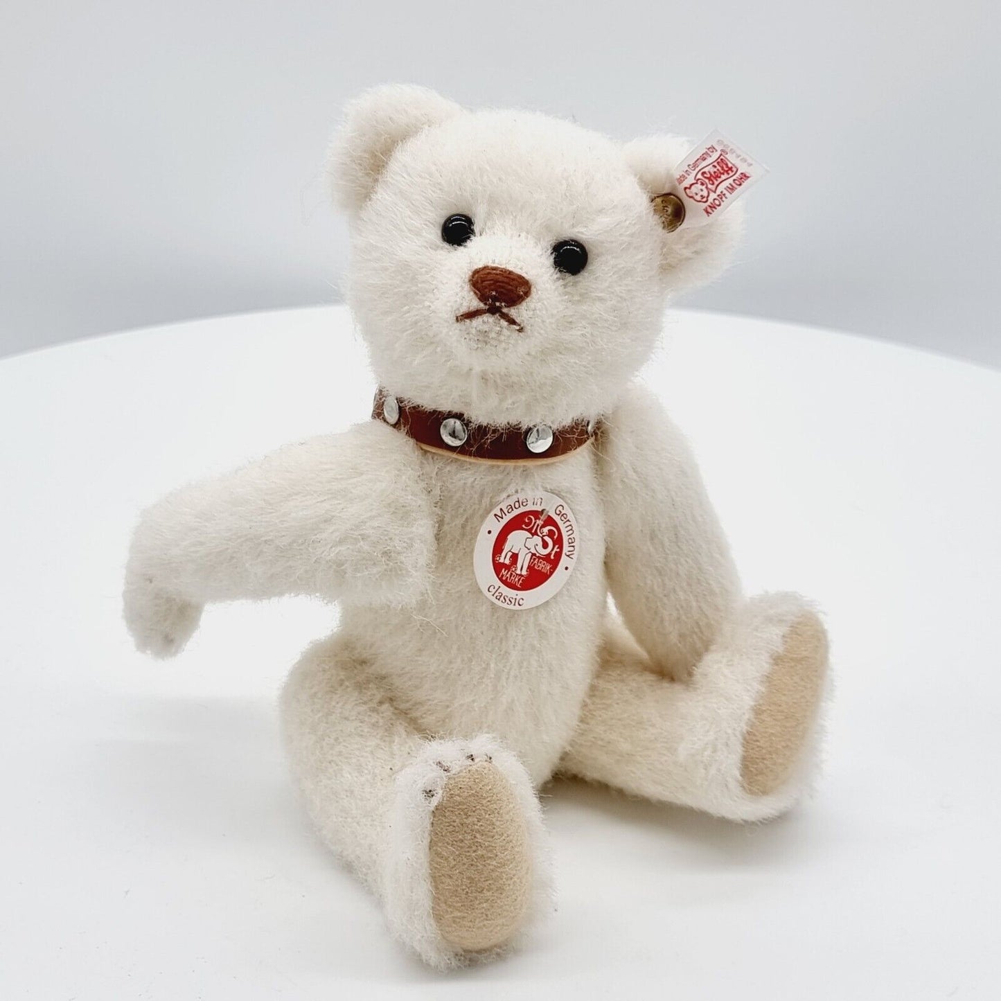 Steiff 668494 Teddybär Strauss The Rattle Bear Alpaca weiß 25 cm