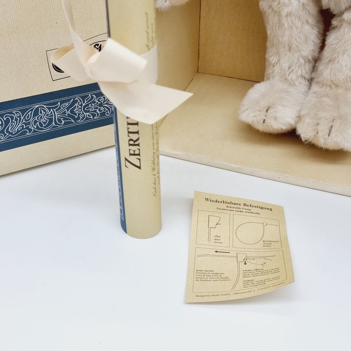 Steiff Teddybär 1921 Replica weiß limitiert 4000 aus 1996 40cm Mohair