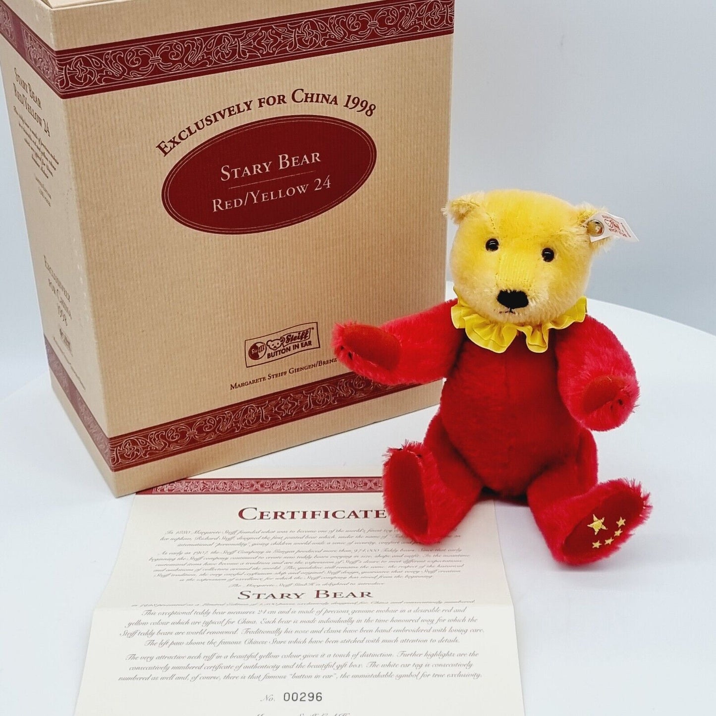 Steiff 652684 Teddybär Stary Bear limitiert 1500 aus 1998 für China 24 cm
