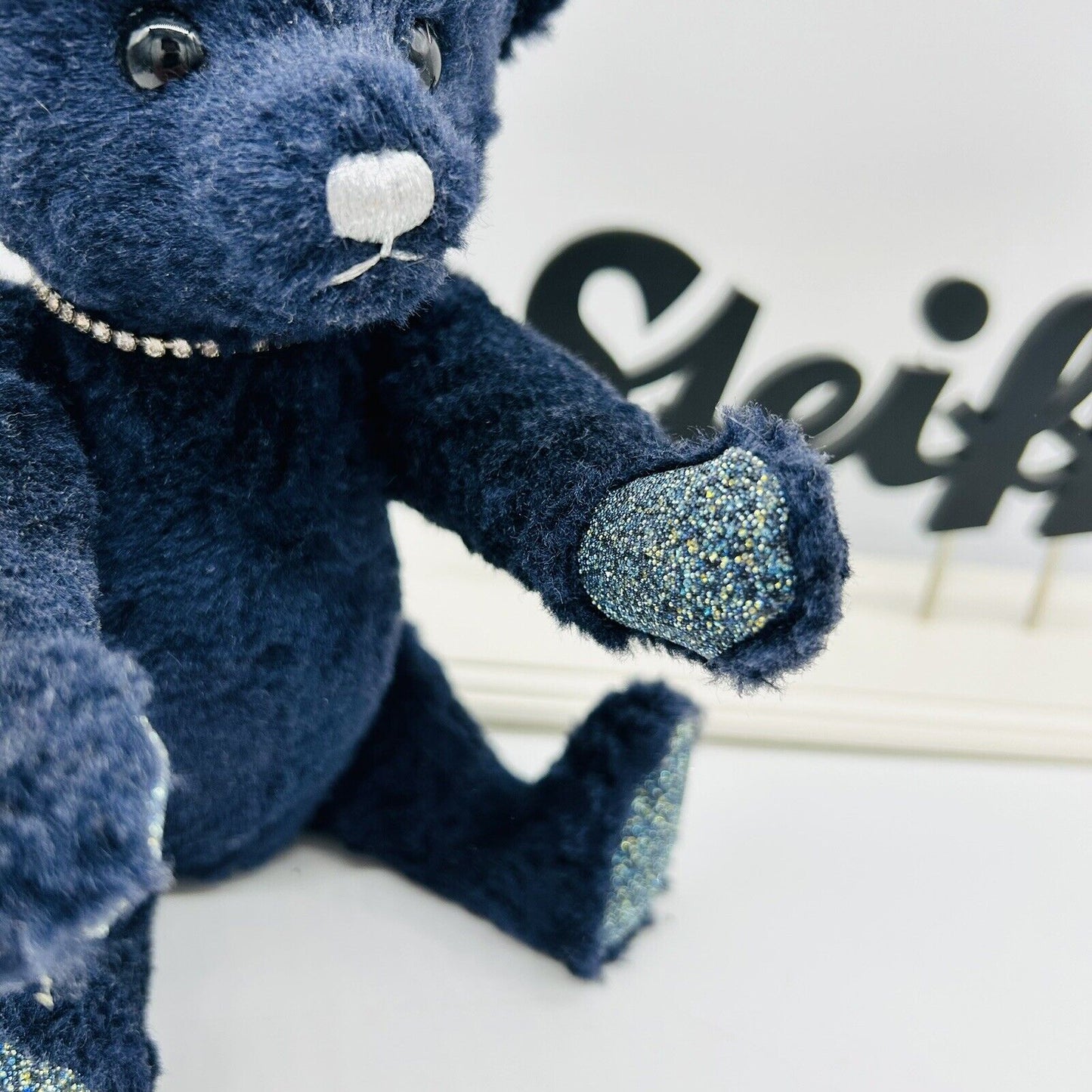 Steiff 036934 Saphir Teddybär Swarovski limitiert 2000 aus 2011 25 cm