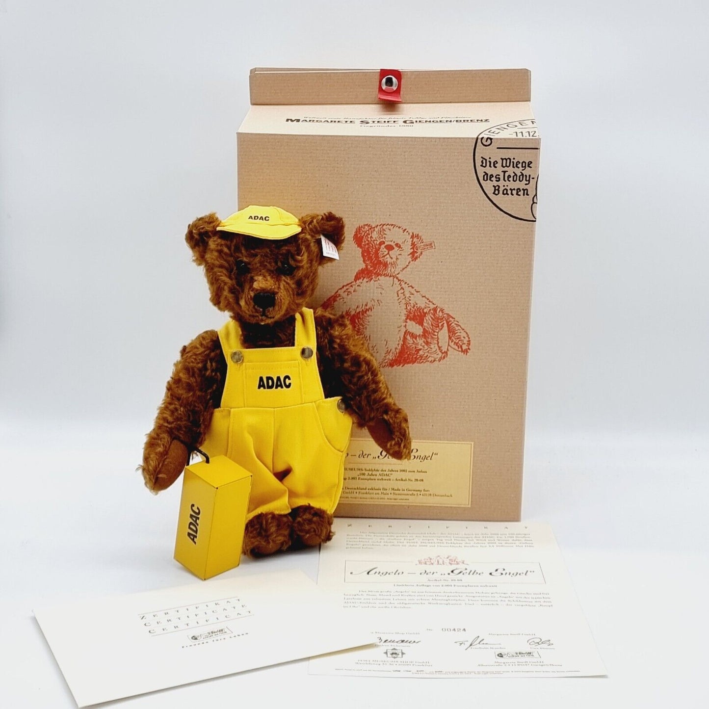 Steiff Angelo der Gelbe Engel ADAC 994531 Post Museums-Teddybär limitiert 2003