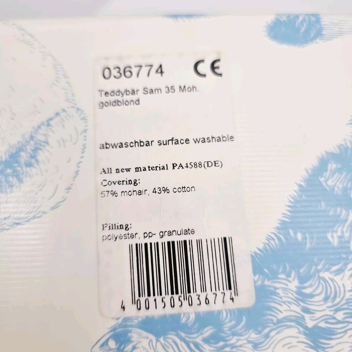 Steiff 036774 Sam Teddybär 35 cm limitierte Auflage Jahr 2010 gold