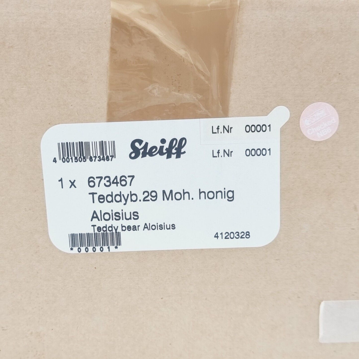 Nr. 1! - Steiff Teddybär Aloisius 673467 honig 29 cm limitiert Jahr 2012 OVP