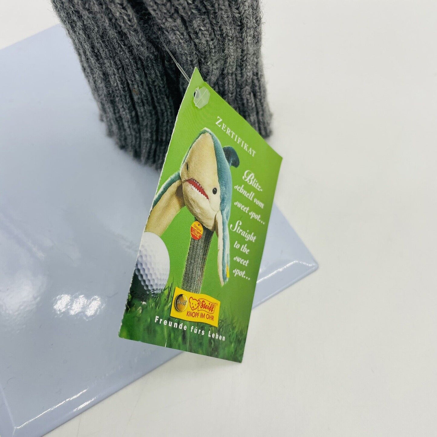 Steiff Golfschläger-Kopf Hai 670817 neuwertig 50cm