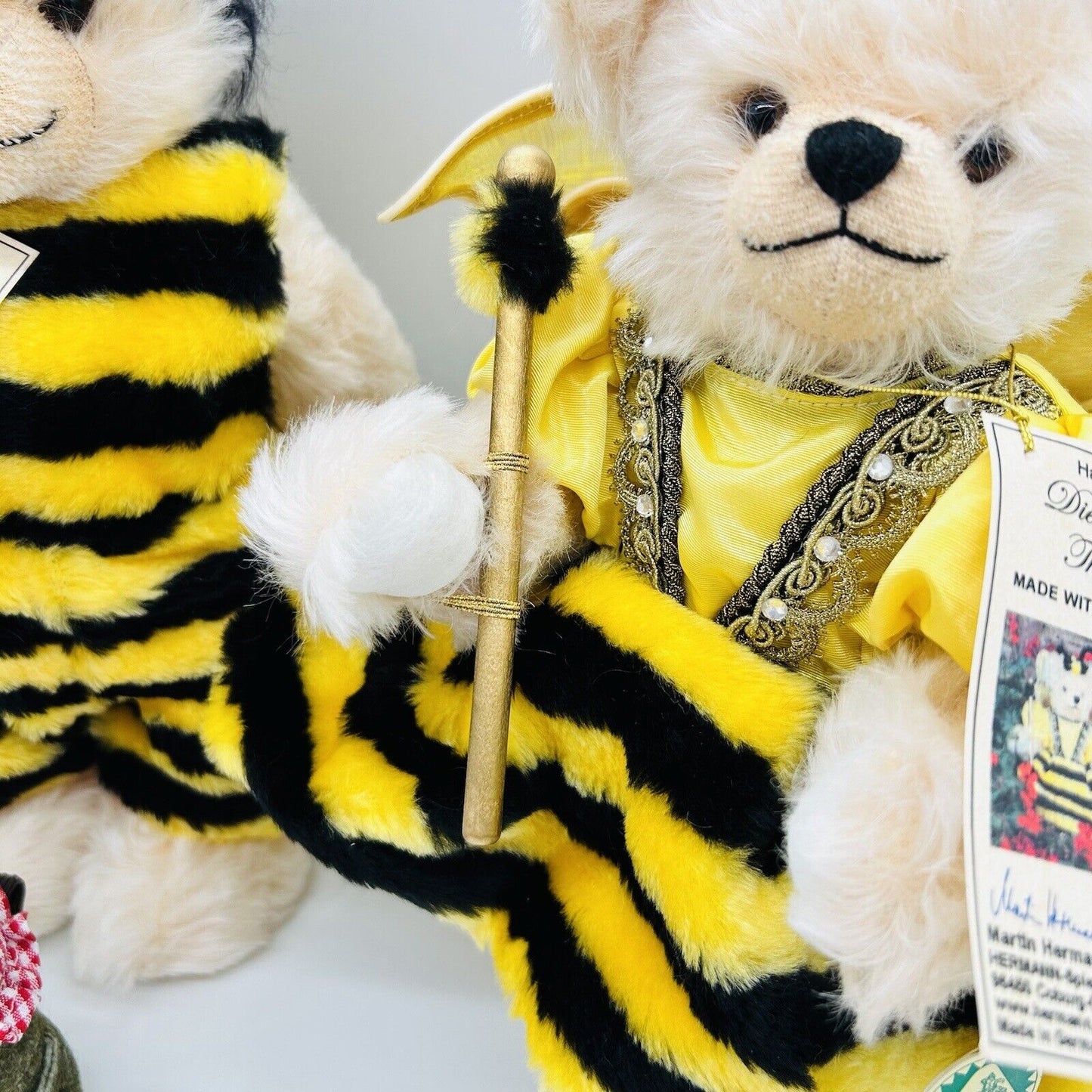 Set Hermann Coburg Bienenkönigin und Hummel Heinrich limitiert 50 32 cm Mohair