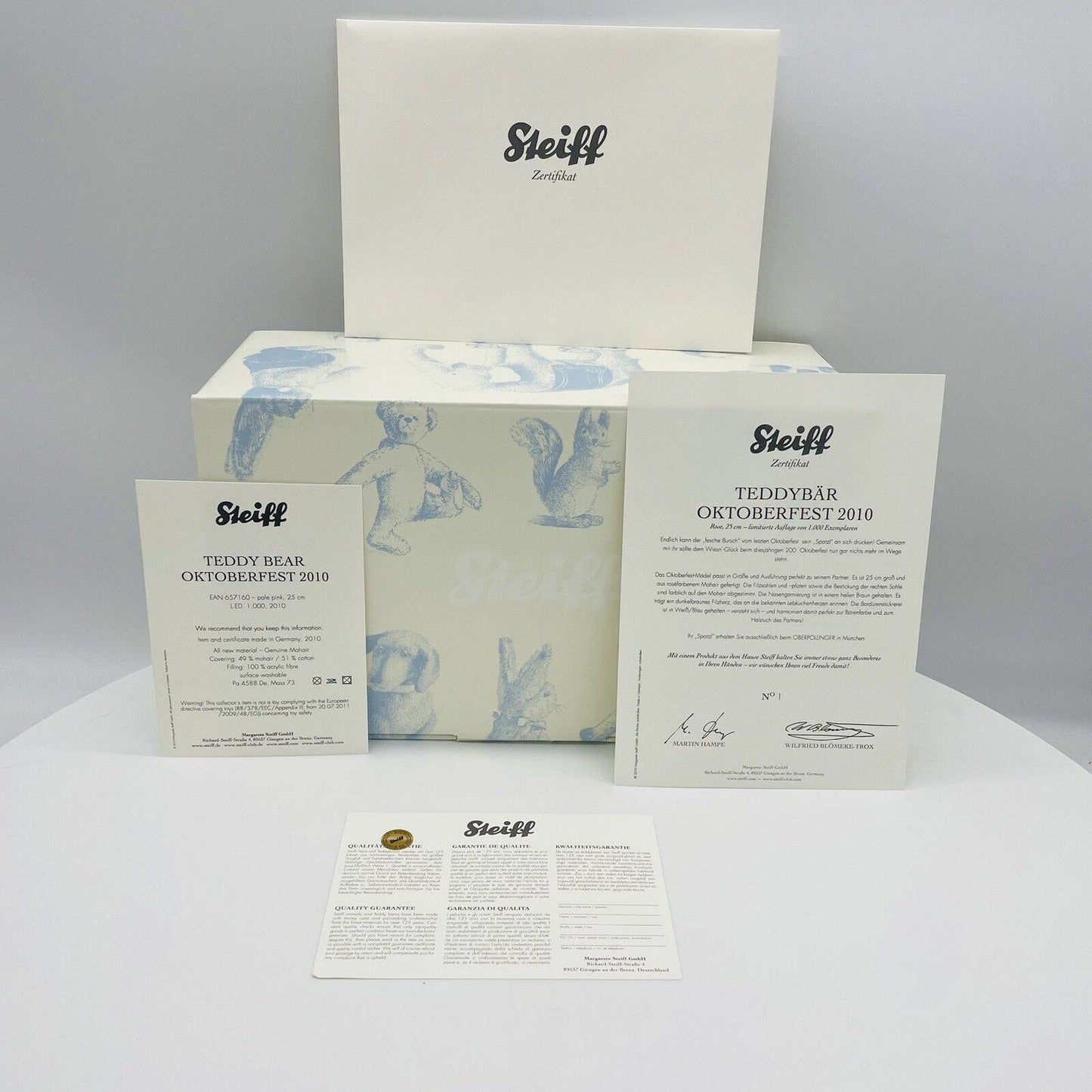 Nr. 1! Steiff Teddybär Oktoberfest 2010 657160 limitiert 1000 aus 2010 25cm