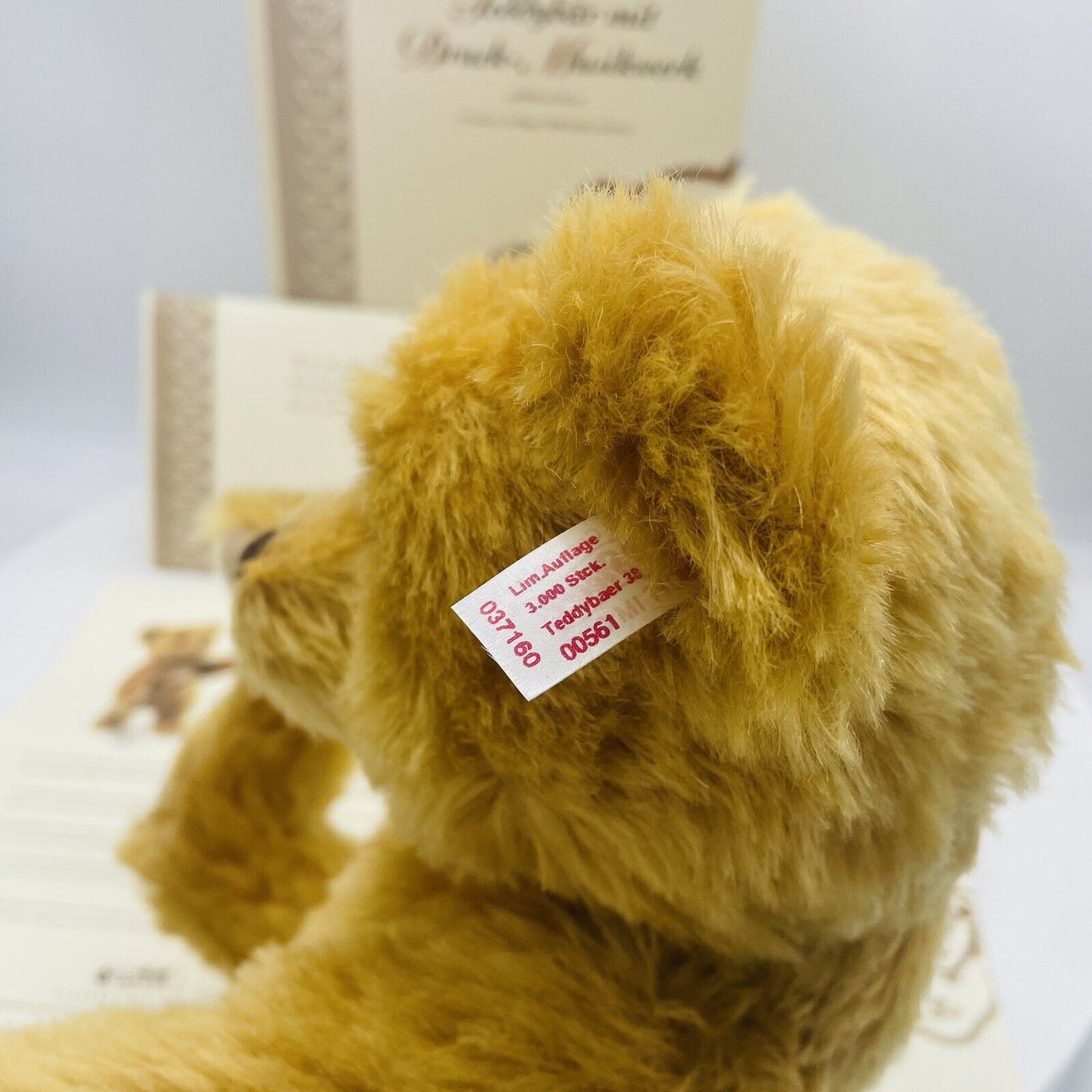 Steiff Teddybär mit Druck-Musikwerk 037160 limitiert 3000 38cm Mohair