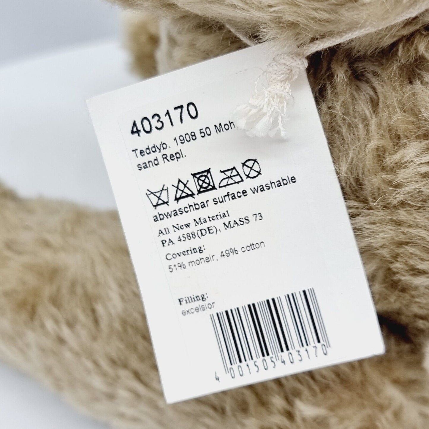 Steiff 403170 Teddybär 1908 Replica limitiert 1000 50 cm Mohair