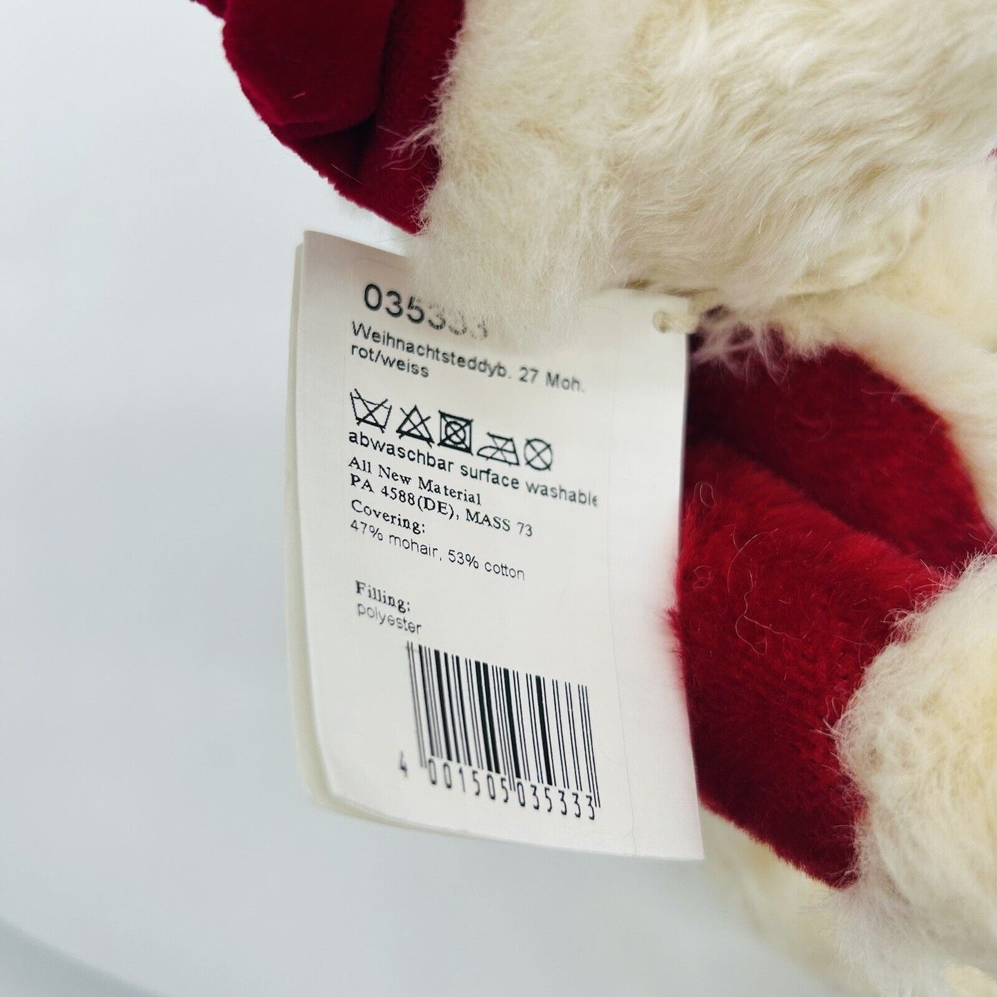 Steiff 035333 Weihnachtsteddybär limitiert 2012 aus 2012 27 cm Mohair