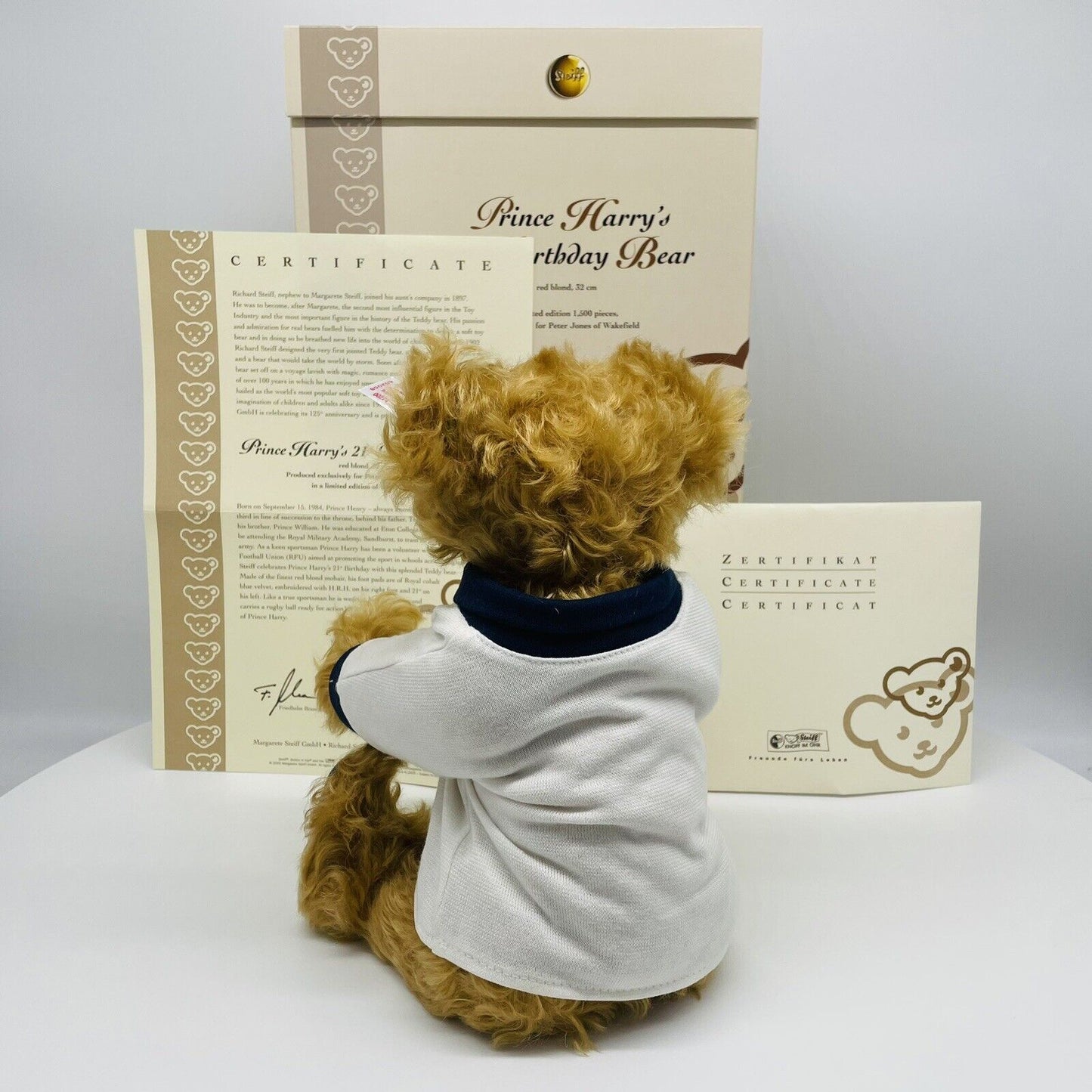 Steiff Prince Harry's 21st Birthday Bear 662058 limitiert 1500 für Peter Jones