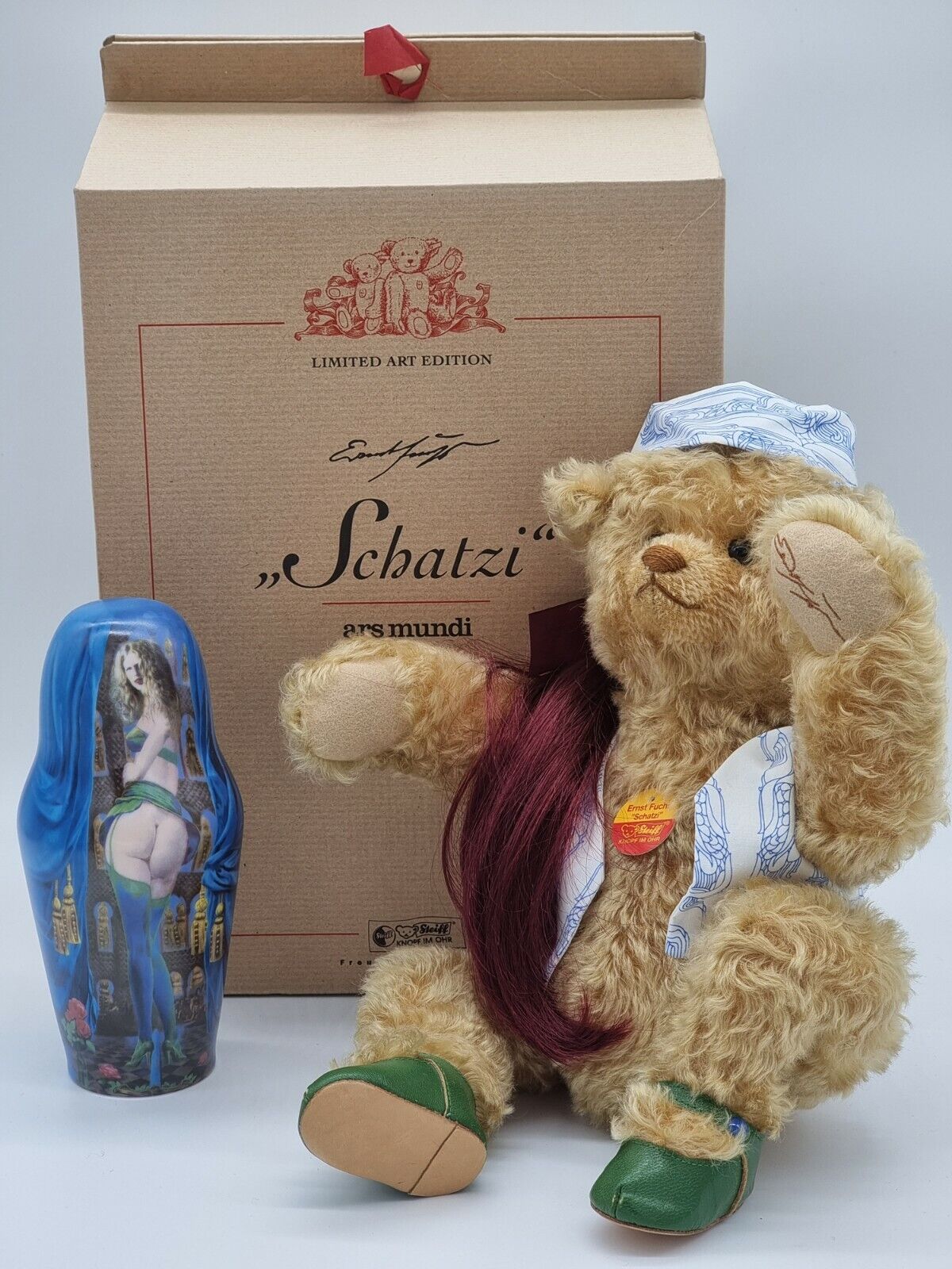 Steiff Teddybär Ernst Fuchs Schatzi Ars Mundi EAN 994609 Zertifikat OVP L.E.D