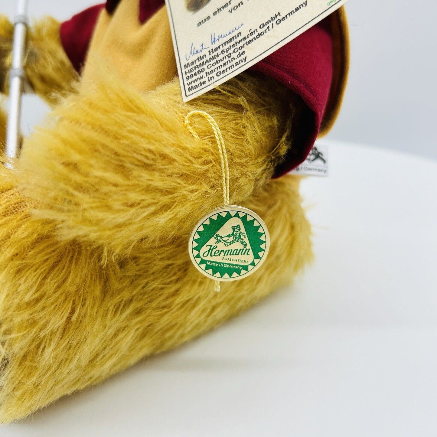 Hermann Coburg Teddybär Golfer limitiert 100 36 cm Mohair