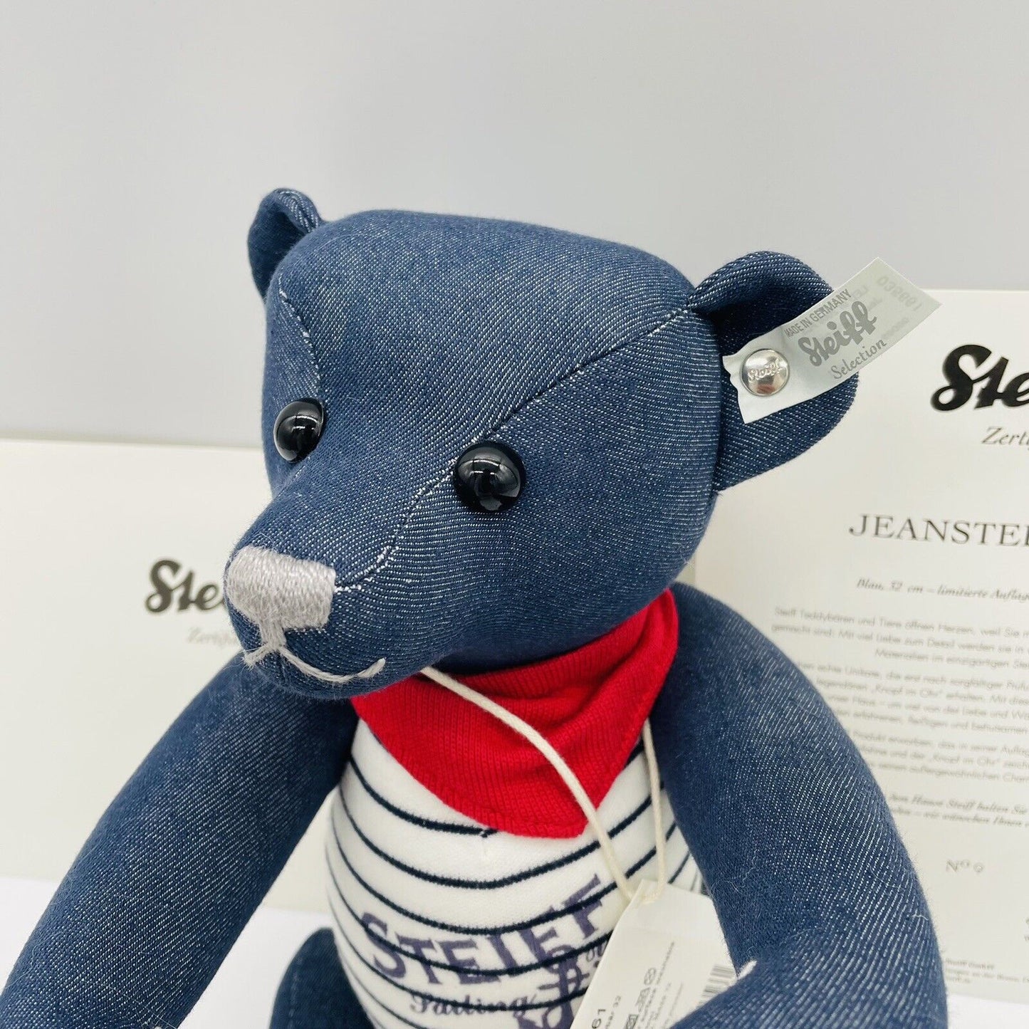 Steiff Jeansteddybär Selection 035661 limitiert 2000 aus 2012 32cm