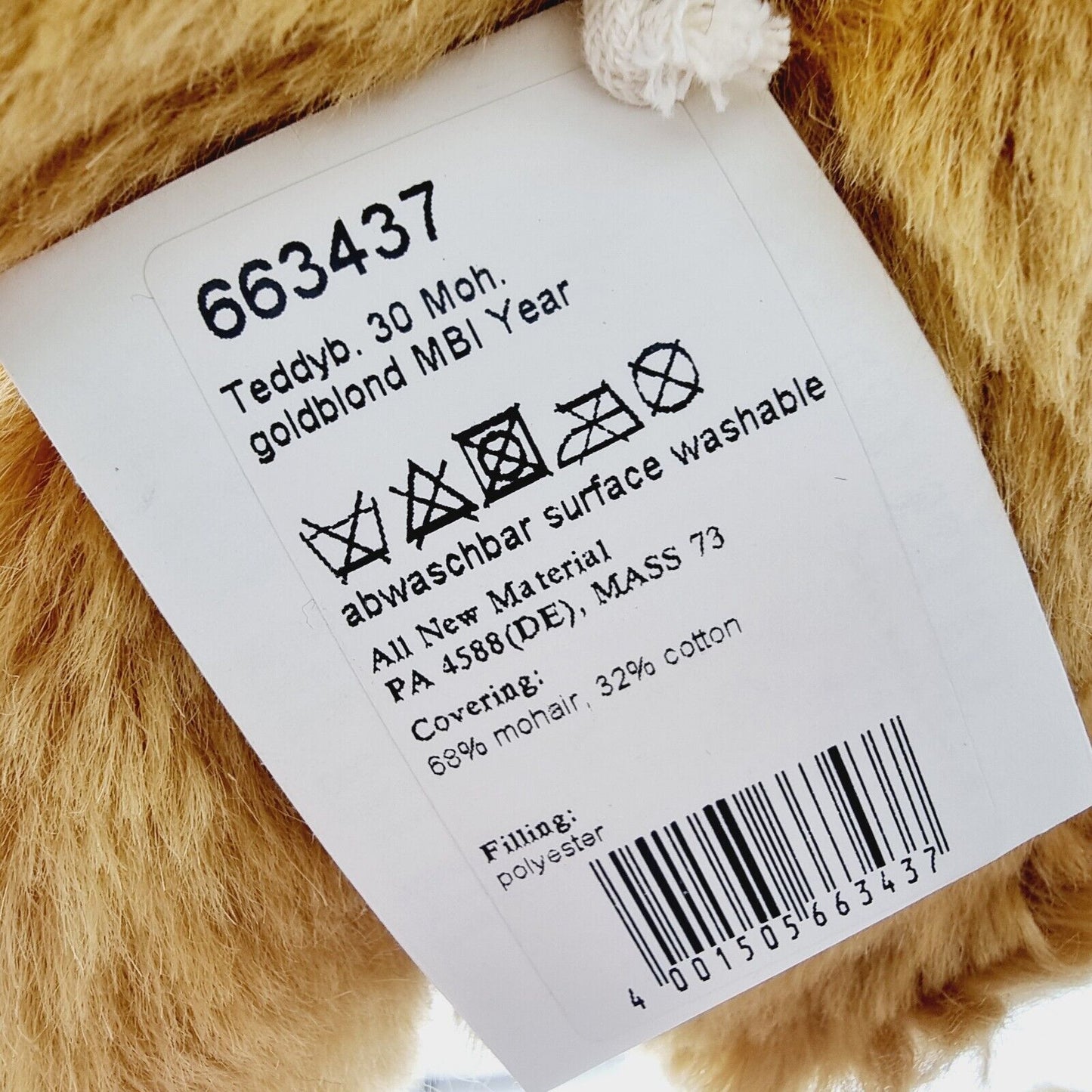 Steiff Danbury Mint 663437 Teddybär Year Bear 2012 limitiert 2012 30cm Mohair