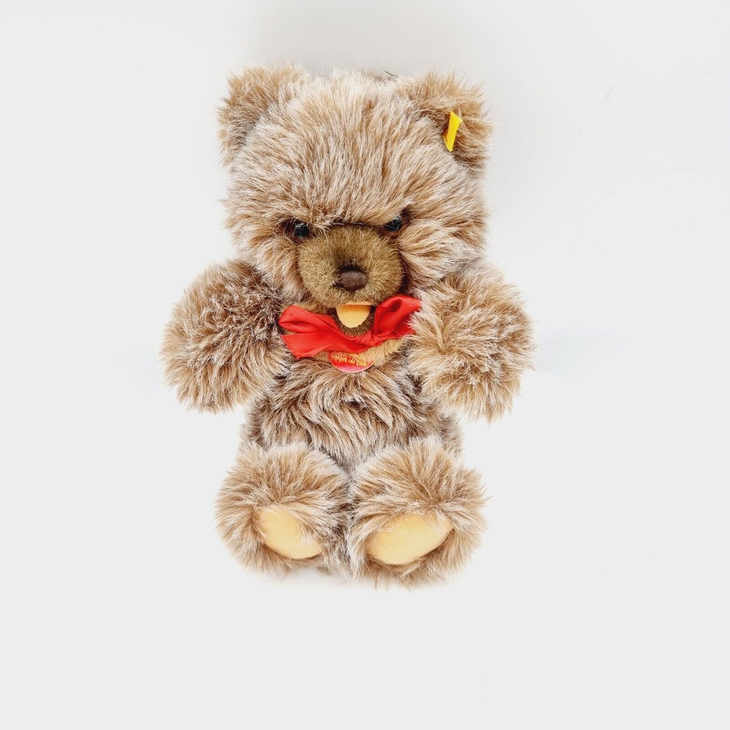 Steiff Teddybär Zotty 018107 30 cm grau-braun mit roter Schleife
