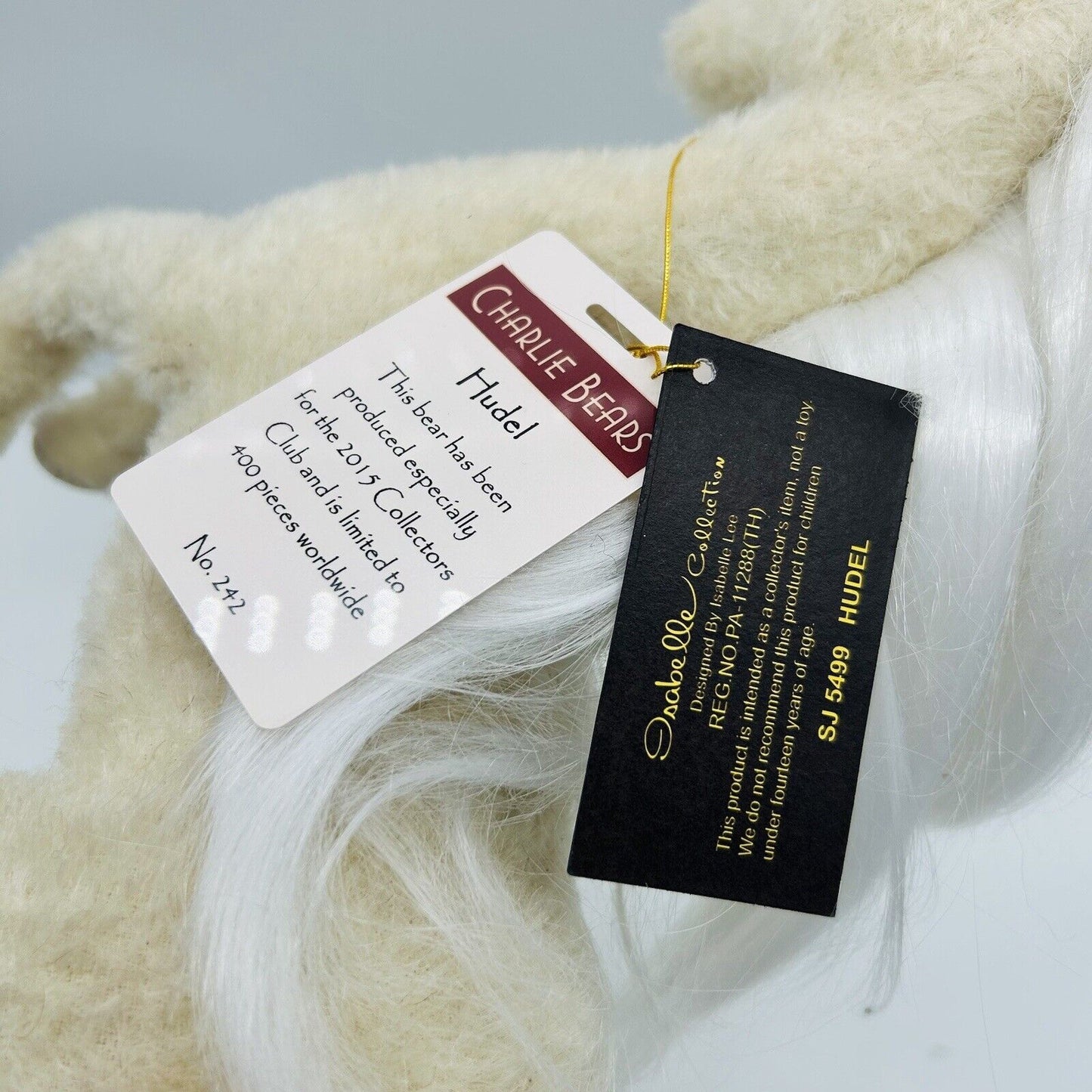 Charlie Bears SJ5499 Einhorn Hudel limitiert 400 Isabelle Collection aus 2015