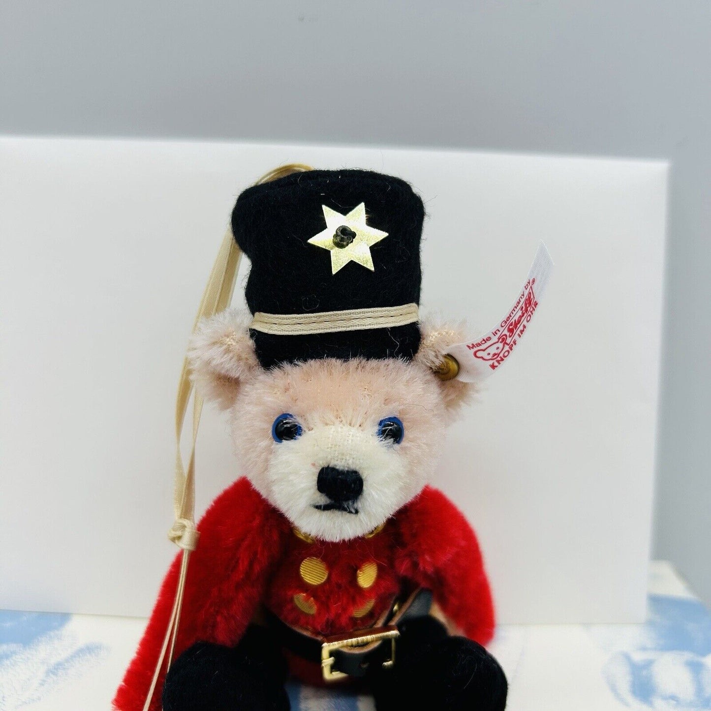 Steiff 034244 Ornament Teddybär Nussknacker limitiert 1500 aus 2014 12 cm Mohair