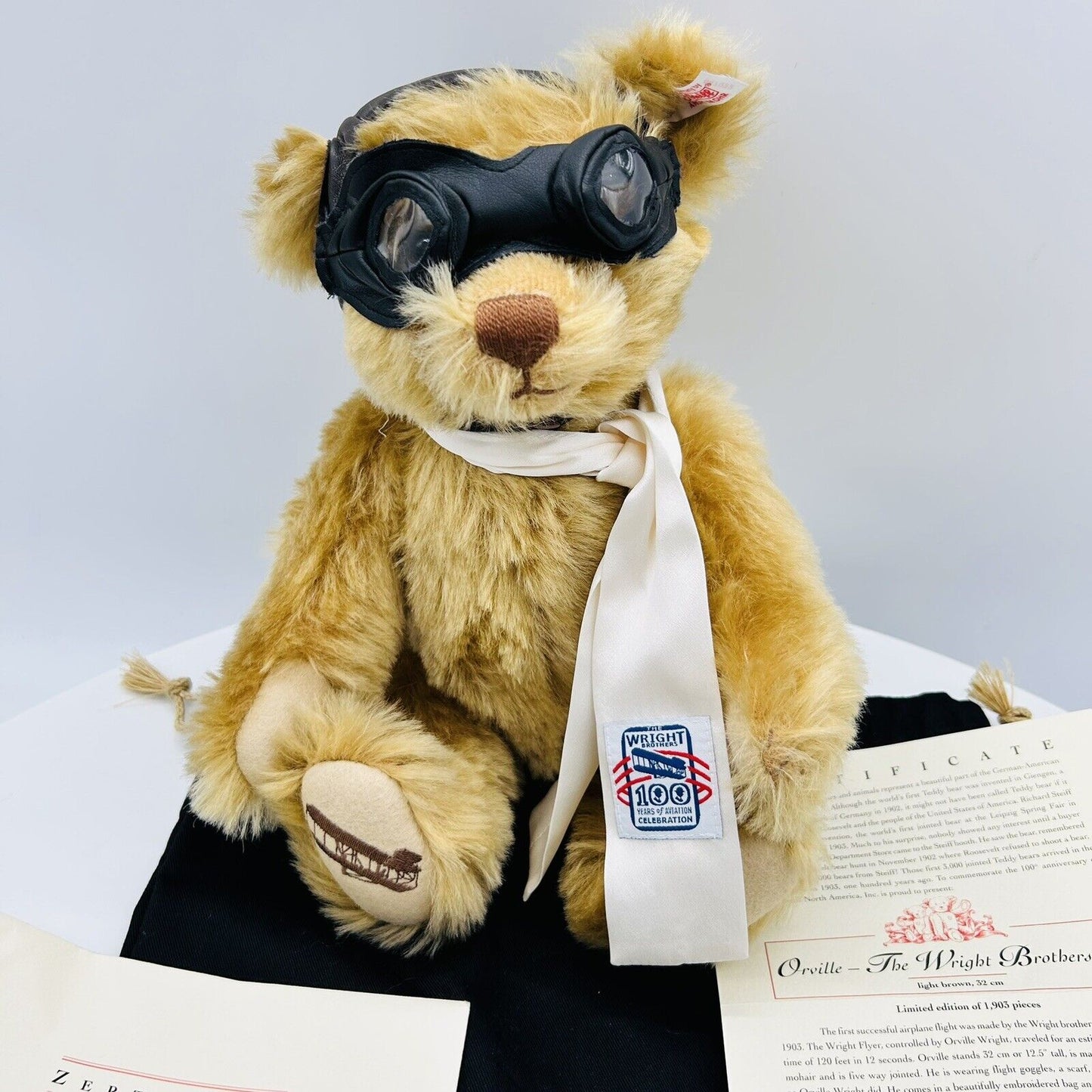 Steiff Teddybär Orville The Wright Brothers Bear 667022 limitiert 1903 Mohair