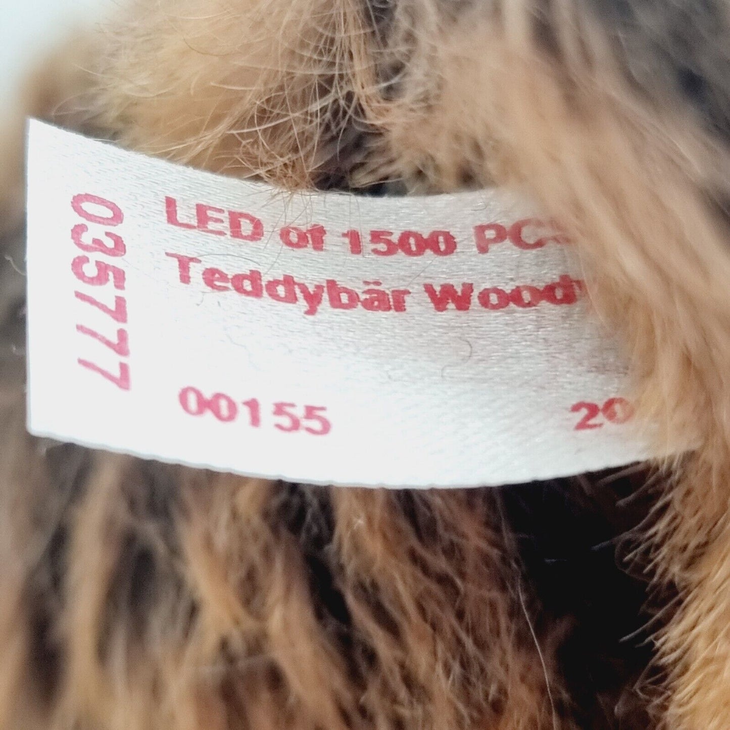 Steiff 035777 Teddybär Woody limitiert 1500 aus 2012 38cm Mohair