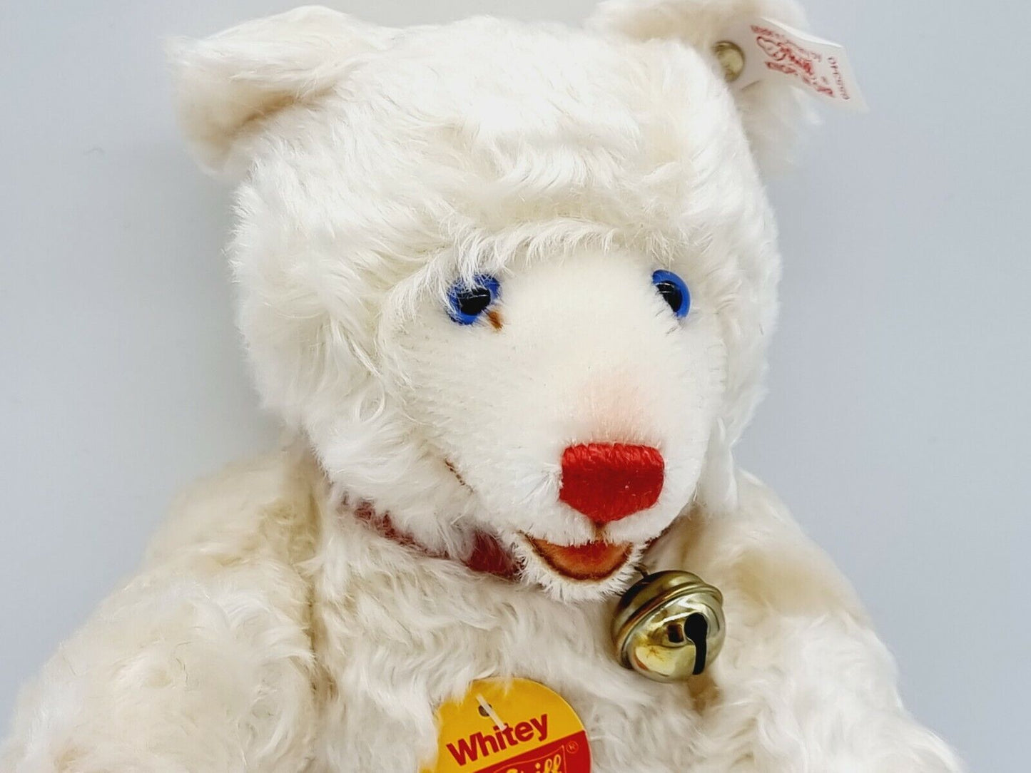 Nummer 00001 - Steiff Teddybär Baby Whitey 29 cm 655340 Zertifikat Festival 1998
