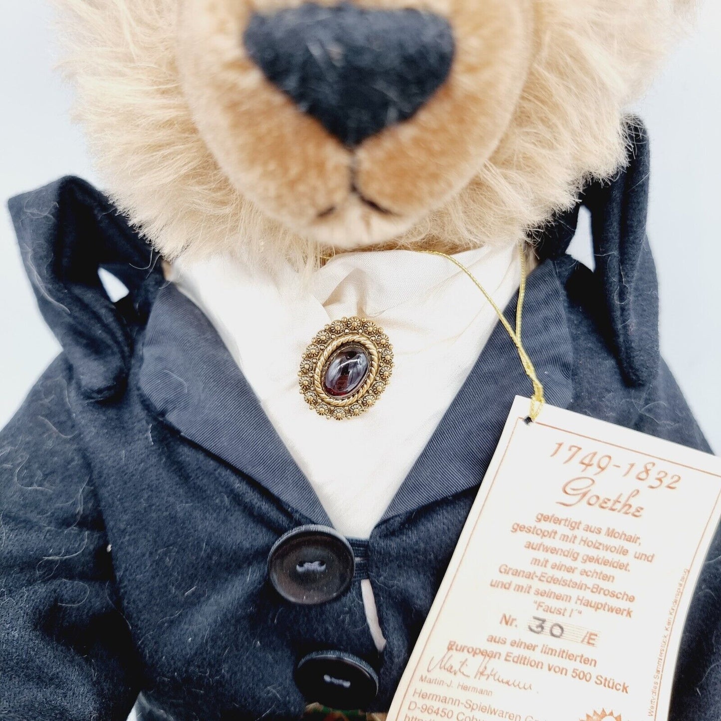 Hermann Coburg 19256-3 Teddybär Johann Wolfgang von Goethe limitiert 40 cm