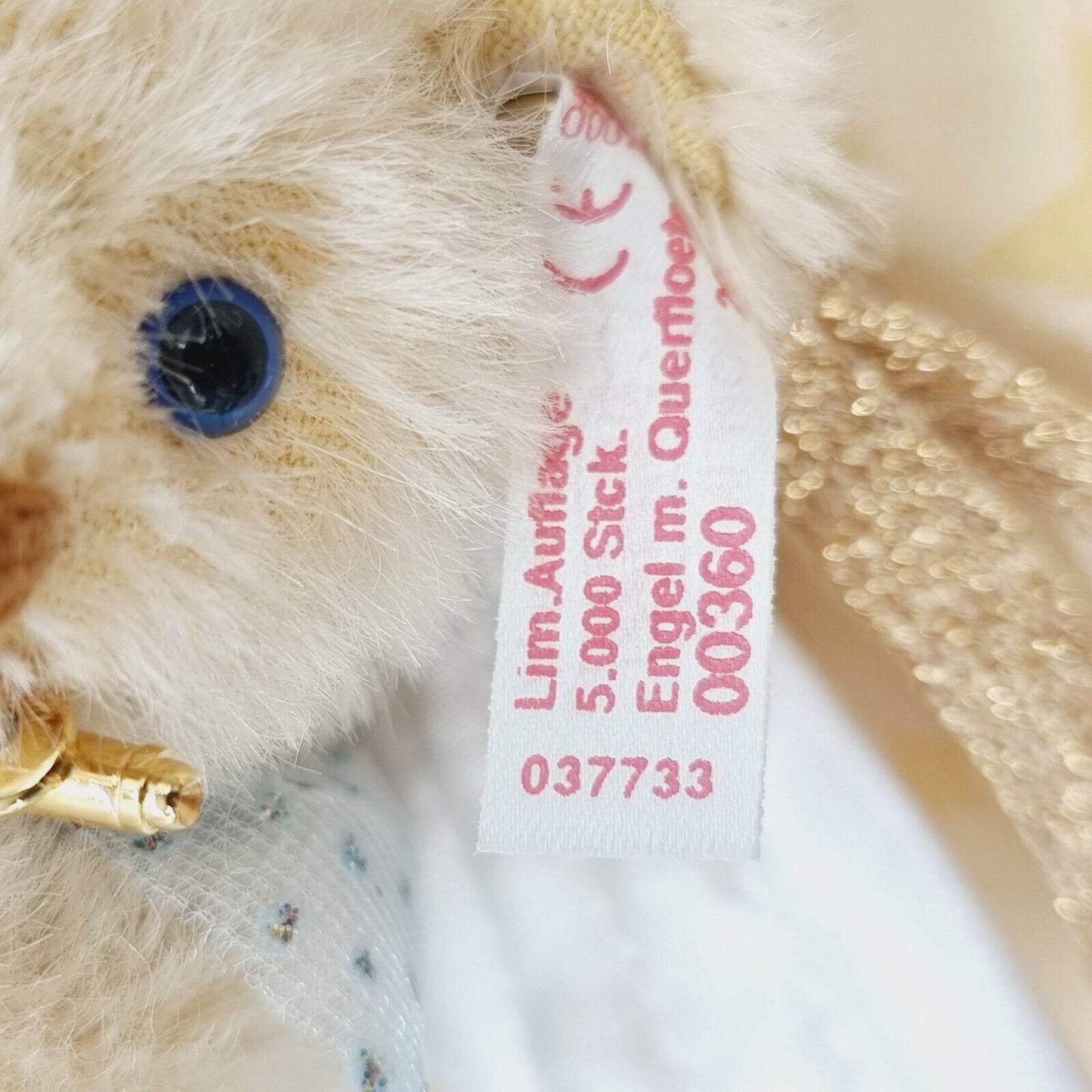 Steiff 037733 Engel mit Querflöte 11 cm limitiert 5000 Jahr 2004