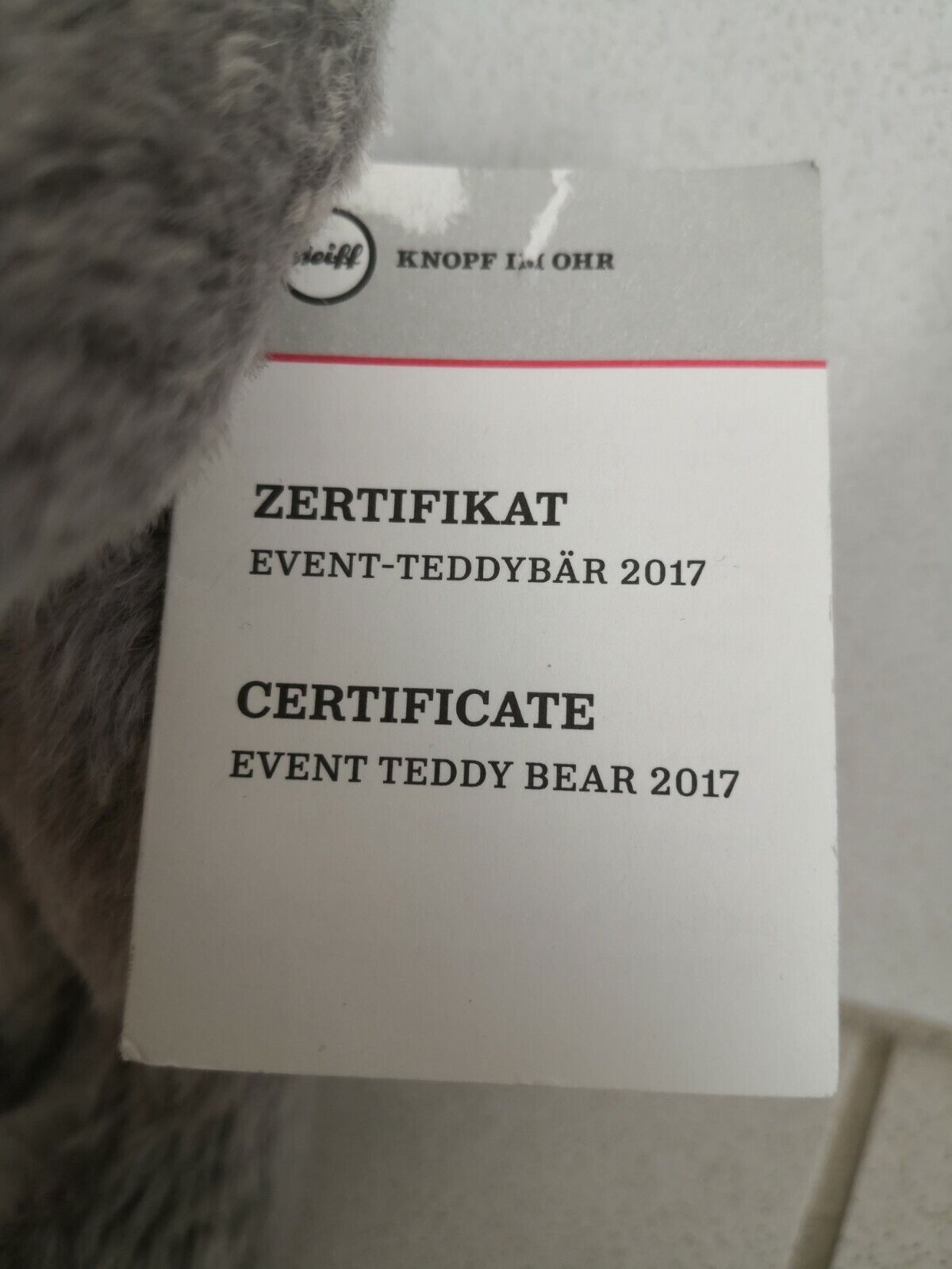 Steiff 421419 Club-Event-Teddybär 2017 20 cm limitiert Zertifikat