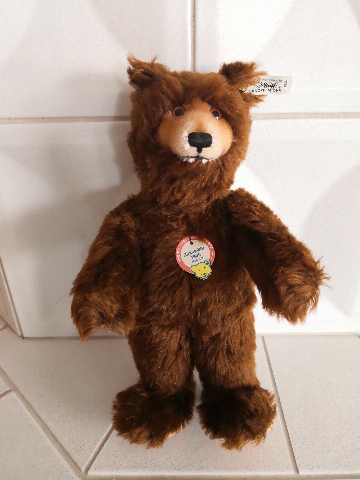 STEIFF Zirkus Bär 1935 Replica Braun 32cm Teddybär Rarität OVP Zertifikat 401534