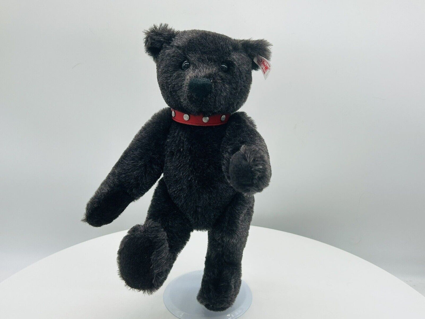 Steiff 038150 Teddybär mit rotem Halsband schwarz 32 cm limitiert 3000 Exemplare