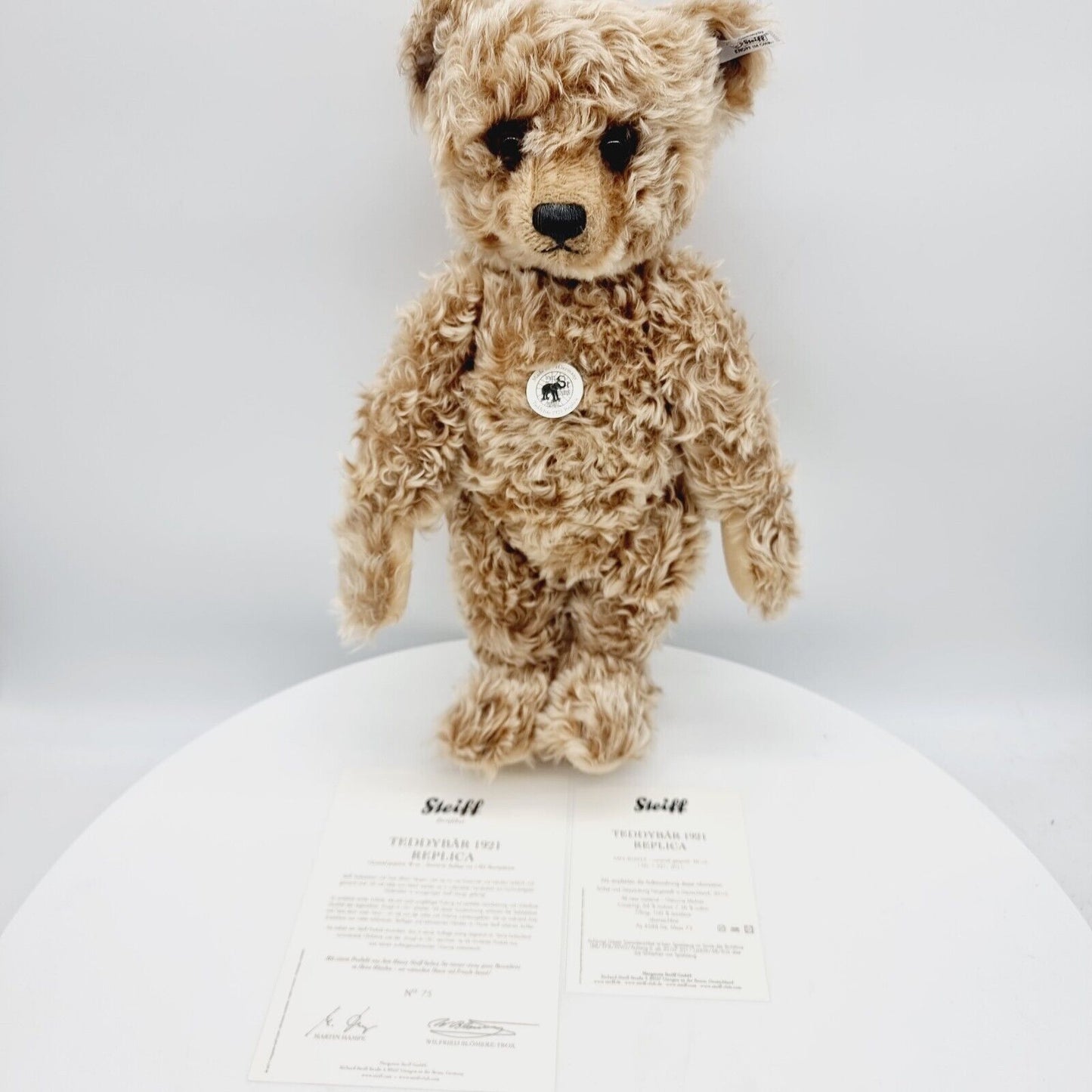 403033 Steiff Teddybär 1921 Replika 2011 46 cm caramel limitiert mit Kippstimme