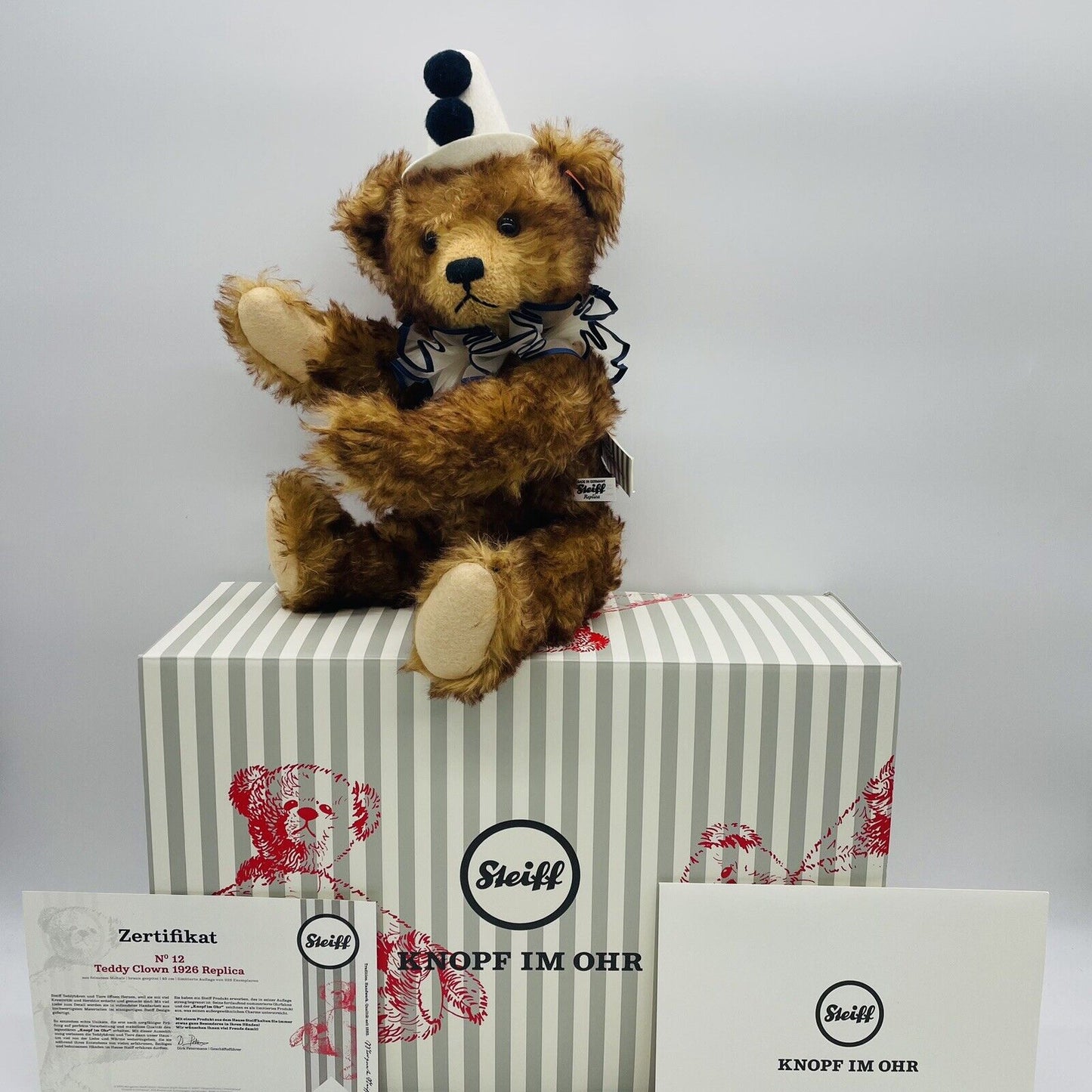 Steiff Teddybär Clown 1926 Replica 403392 limitiert 926 aus 2020 Nr. 12 40cm