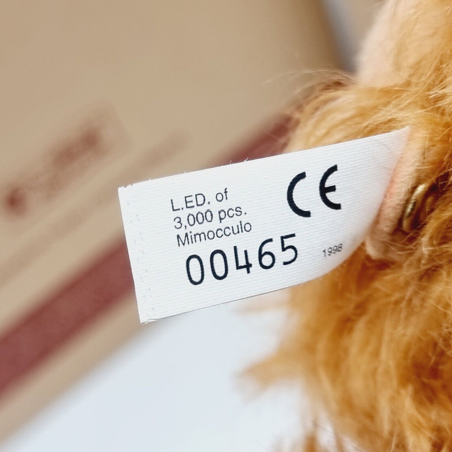 Steiff 401312 Affe Mimocculo limitiert 3000 aus 1998 25cm Mohair