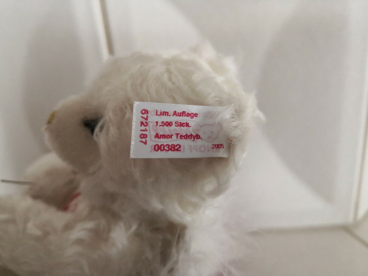 Steiff Teddybär Amor auf Kissen 672187 limitierte Auflage