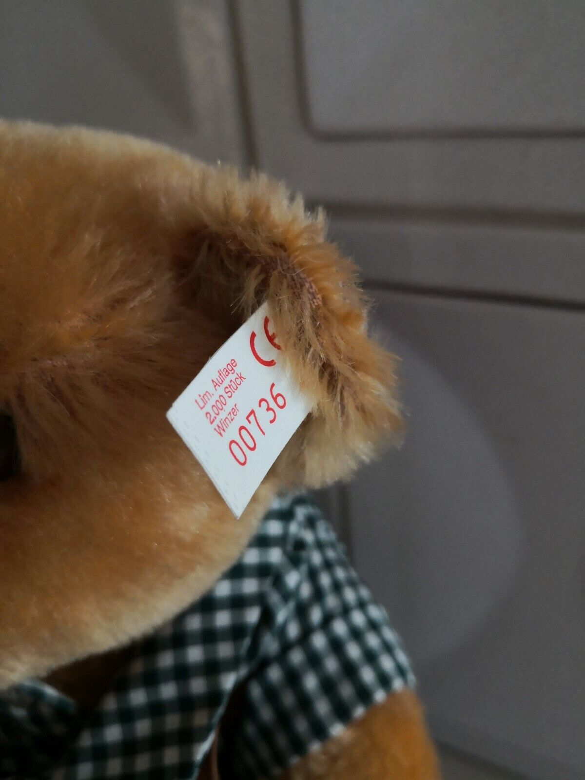 Steiff Deutschlandbär Winzer, 32 cm Jahr 1997 limitiert 670091 mit Zertifikat