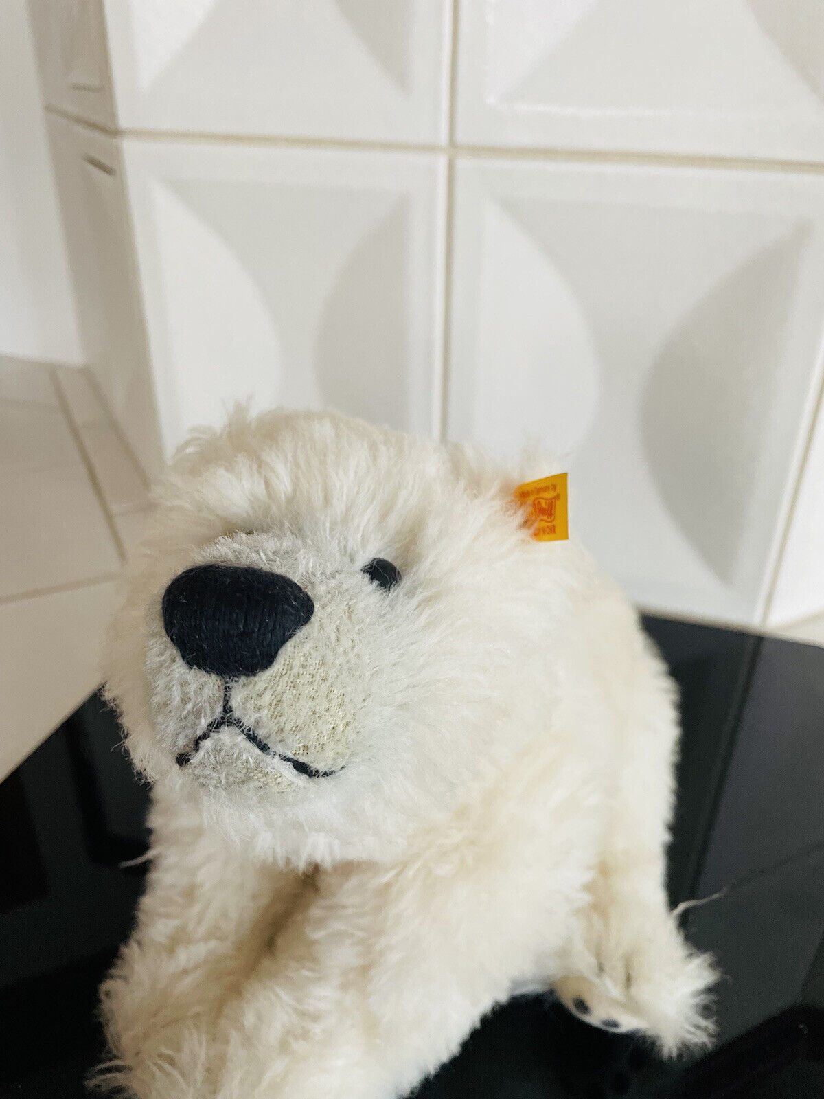 Steiff Original Rico Eisbär Plüsch inkl. Brustschild, Fahne und Knopf 040405