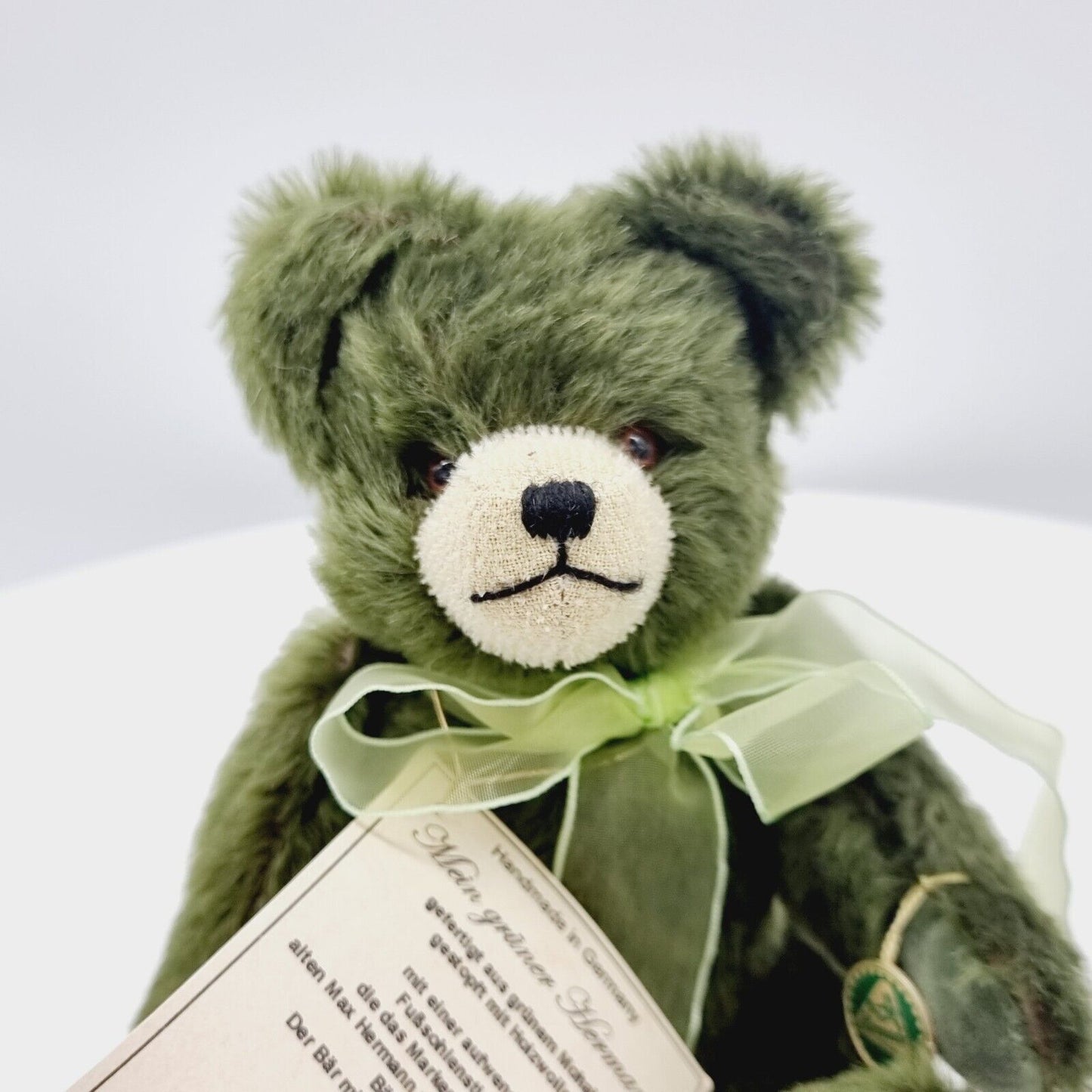 Hermann Coburg Teddybär Mein grüner Hermann limitiert 6 23 cm Mohair