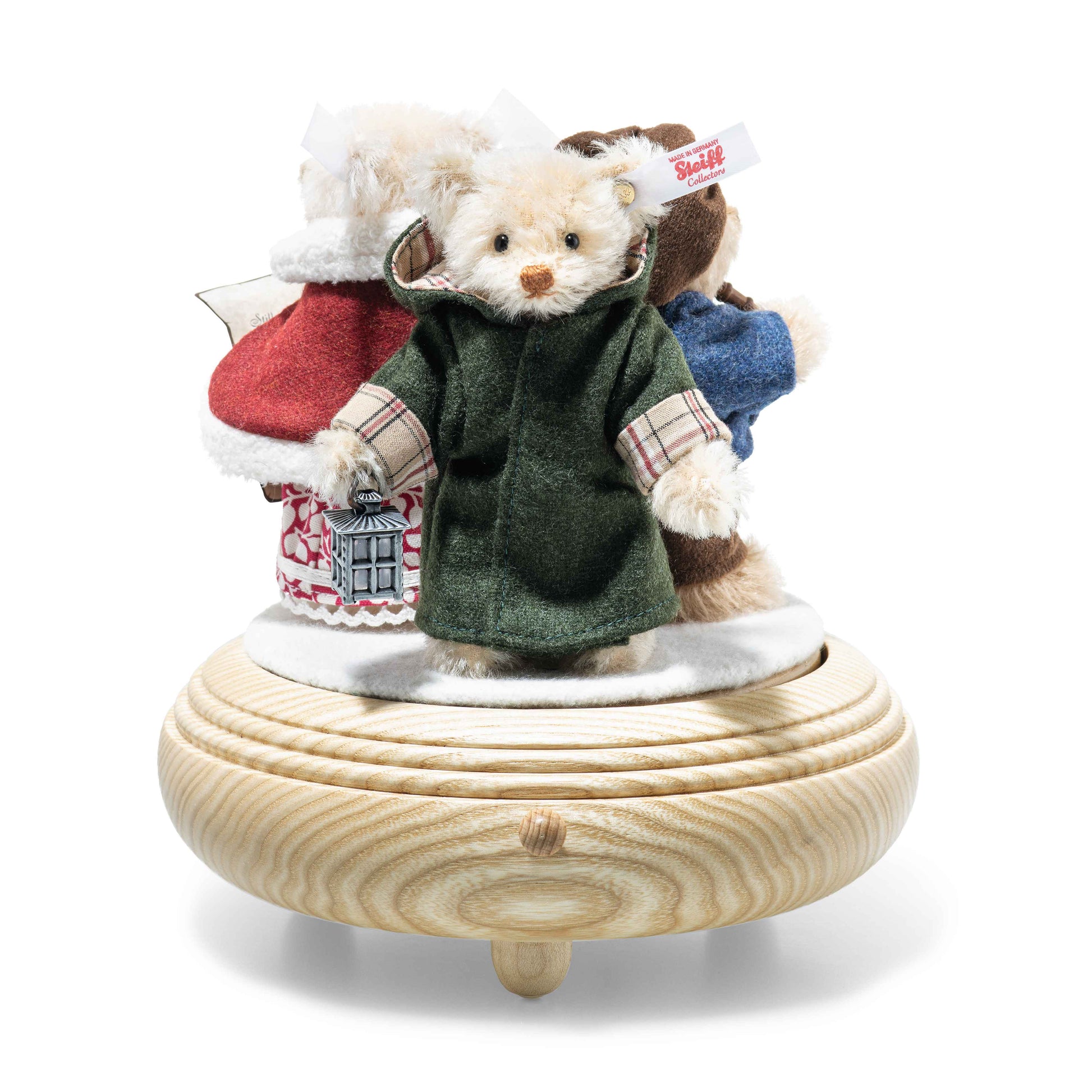 Steiff 007552 Weihnachtssänger Teddybären-Set auf Musikbox