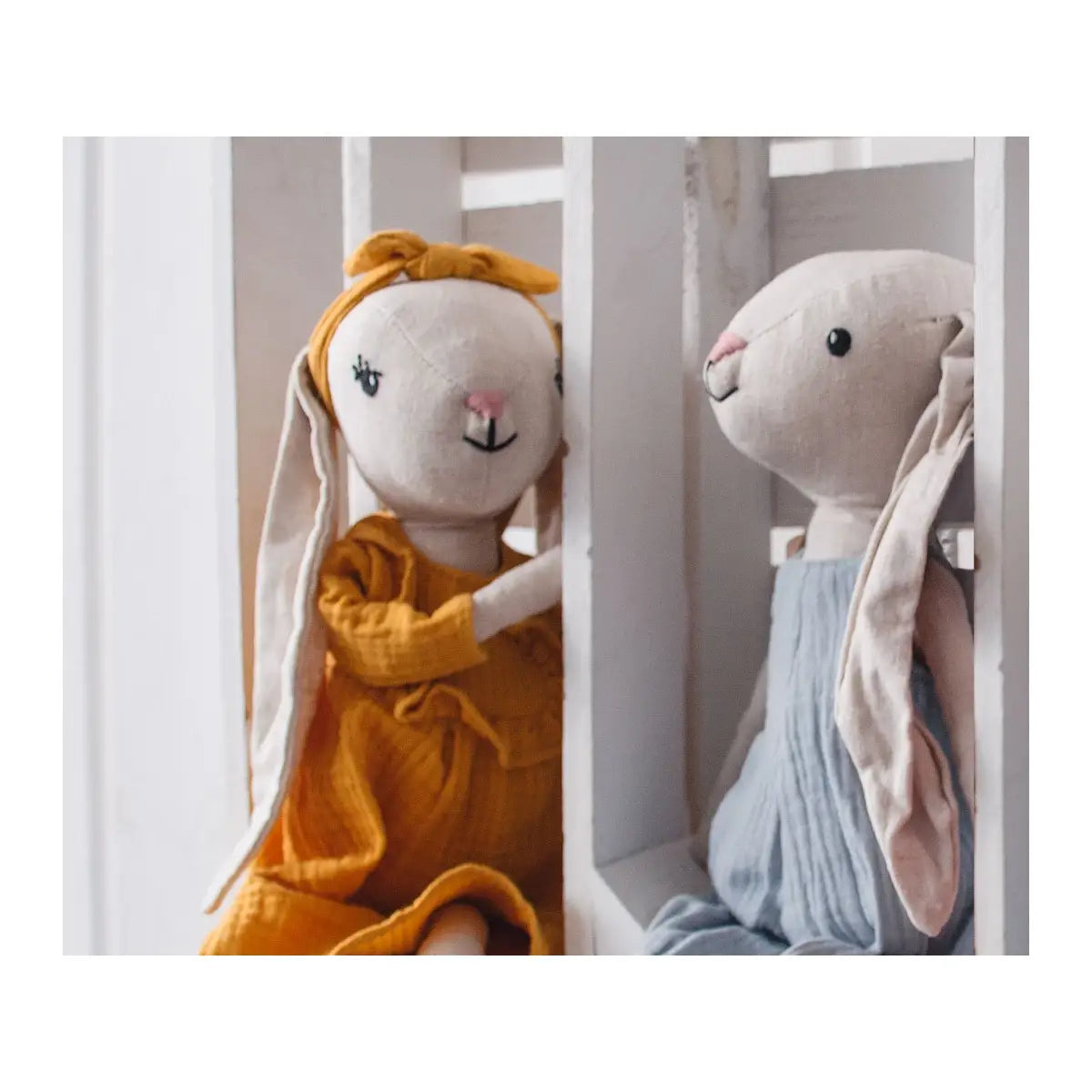 Mea-Living Stoffpuppe Hase Hugo 40 cm