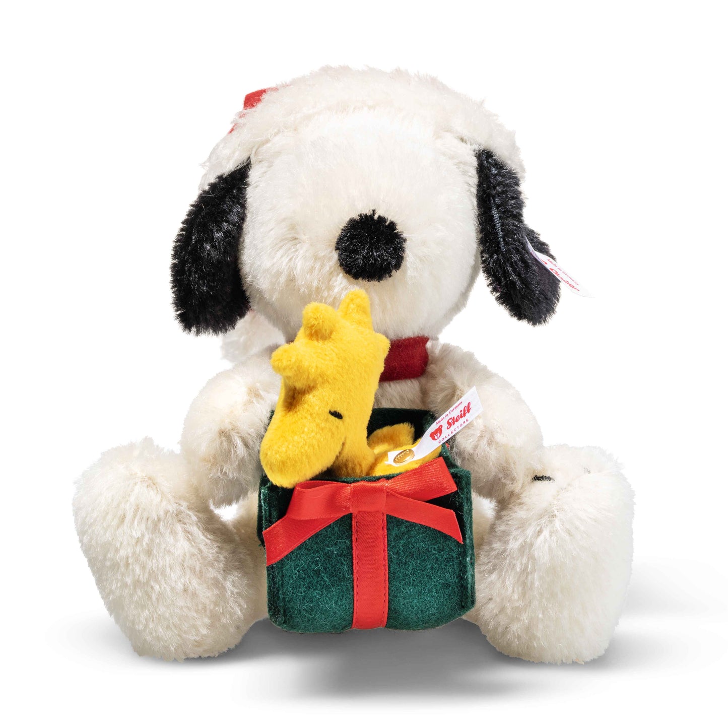 Steiff 356414 Snoopy mit Woodstock Weihnachtsedition