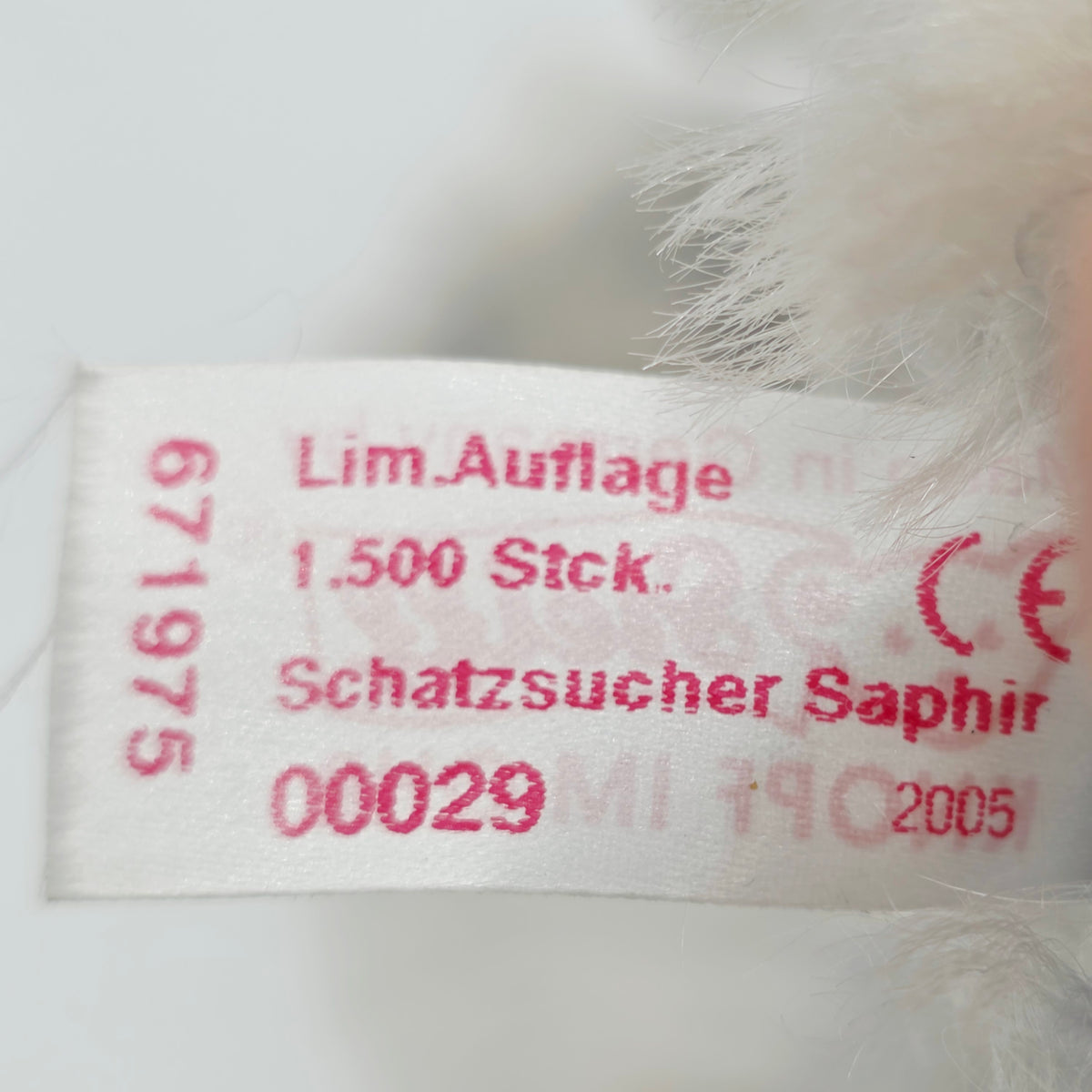 Steiff 671975 Schatzsucher Saphir Teddybär Jahr 2005