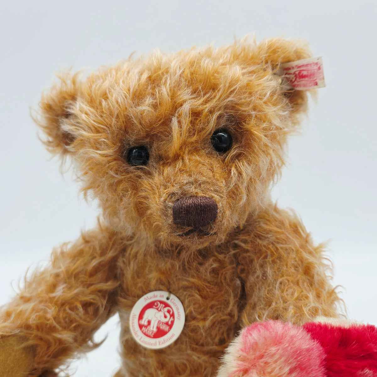Steiff 034978 Alexander Teddybär 34 cm mit Papagei Mohair