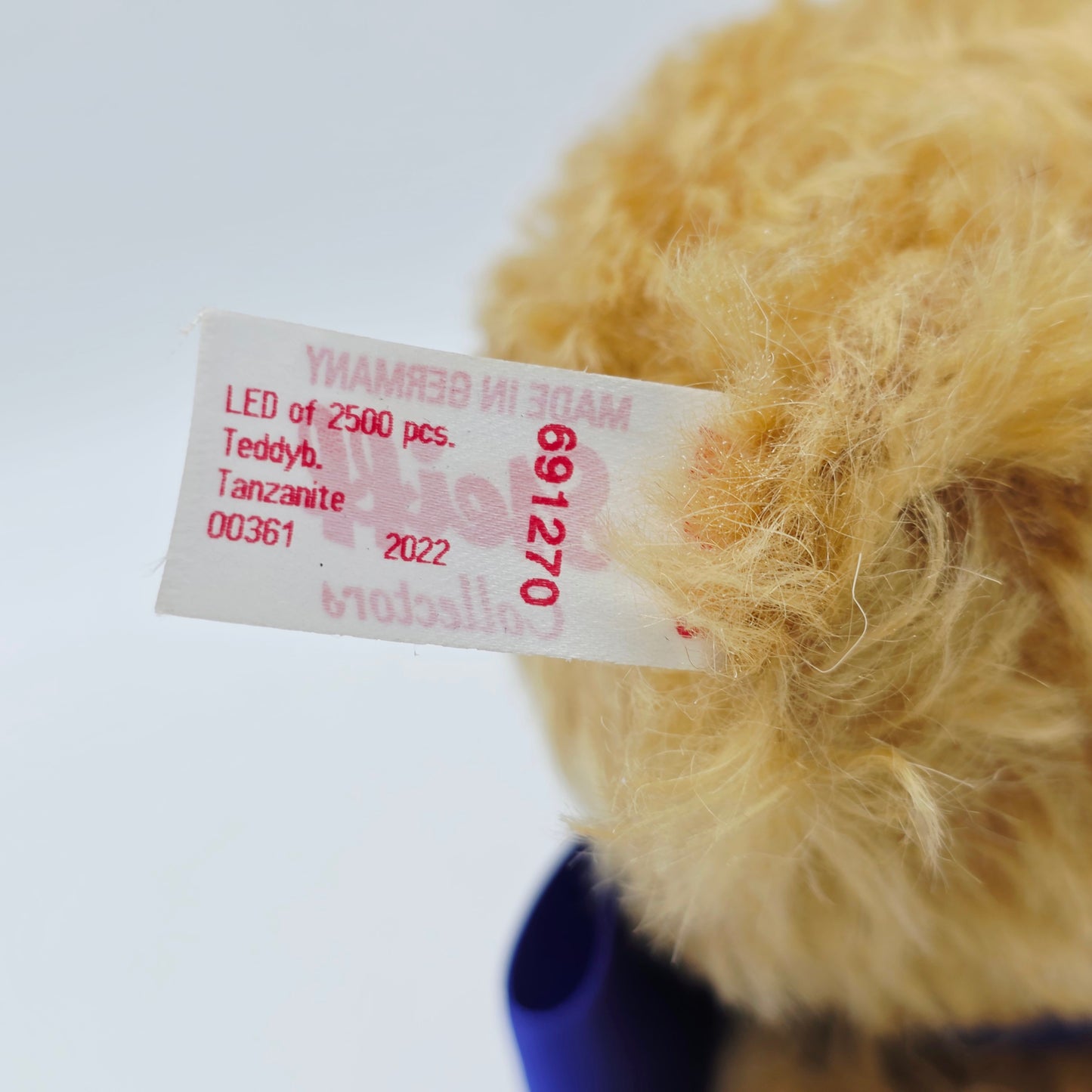 Steiff 691270 Teddybär Tanzanite 22 cm für Danbury Mint limitiert 2500 aus 2022