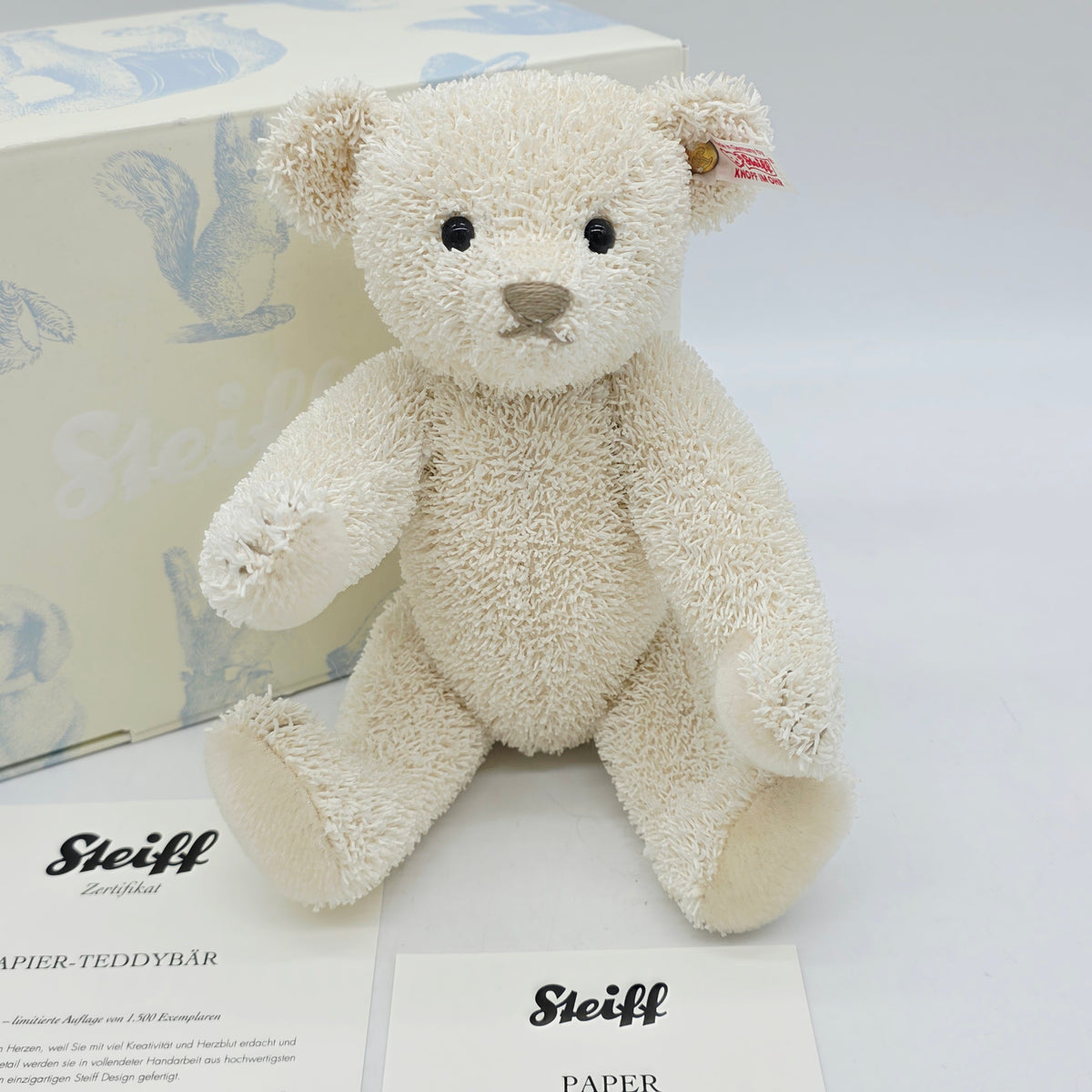 Steiff 034312 Papierteddybär limitiert 1500 aus 2014 28 cm Papierplüsch